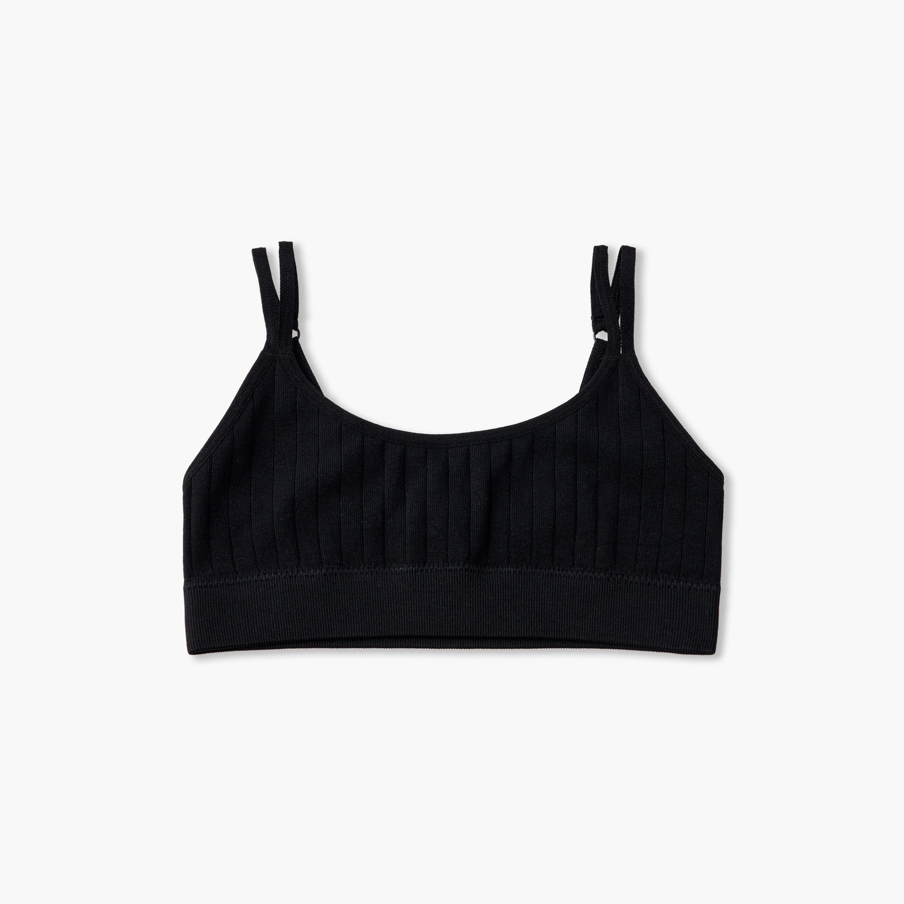 Pack of 2 Juniors Cotton Teen Bra with Ribbed Design-girls-clothing-innerwear-bras-image-4