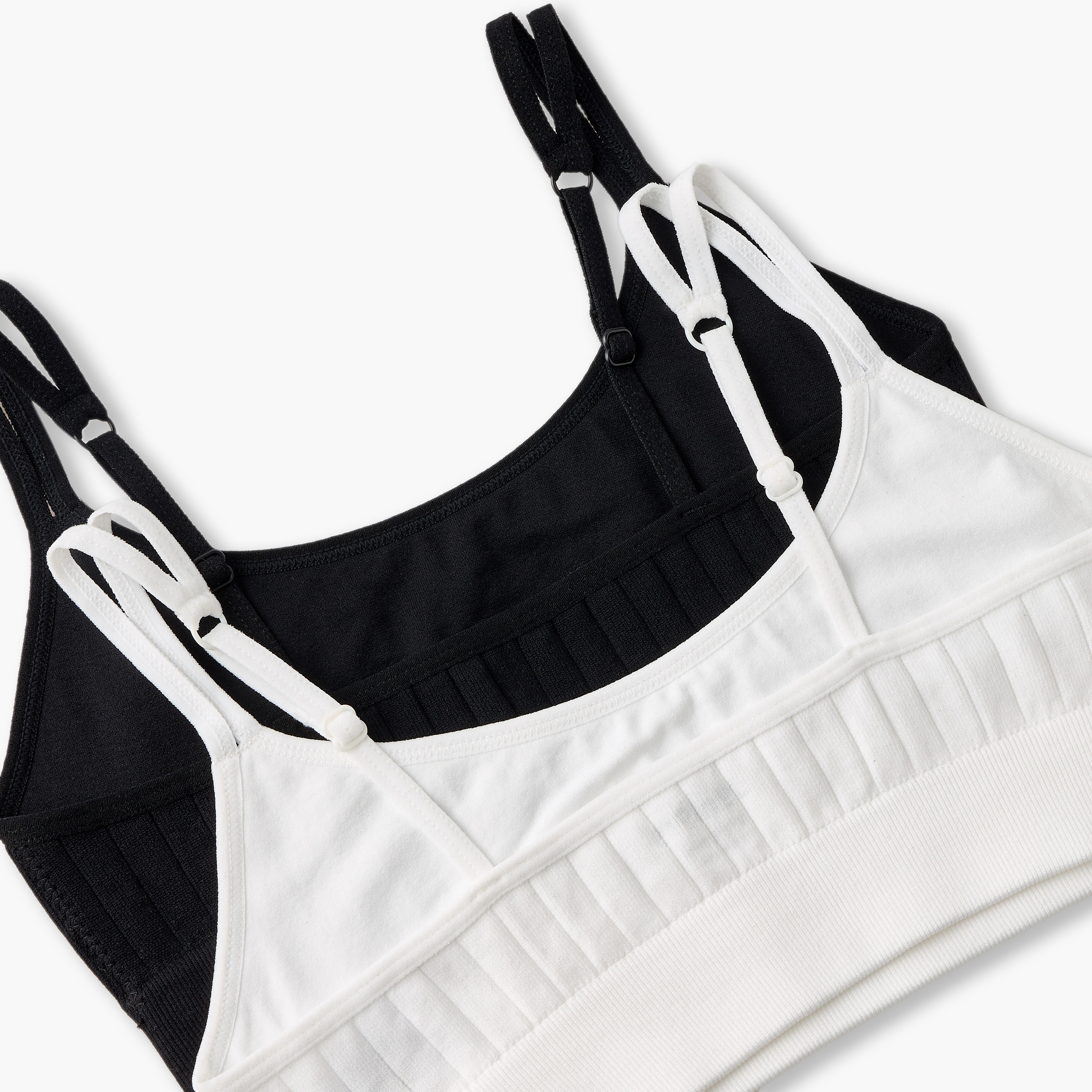 Pack of 2 Juniors Cotton Teen Bra with Ribbed Design-girls-clothing-innerwear-bras-image-6