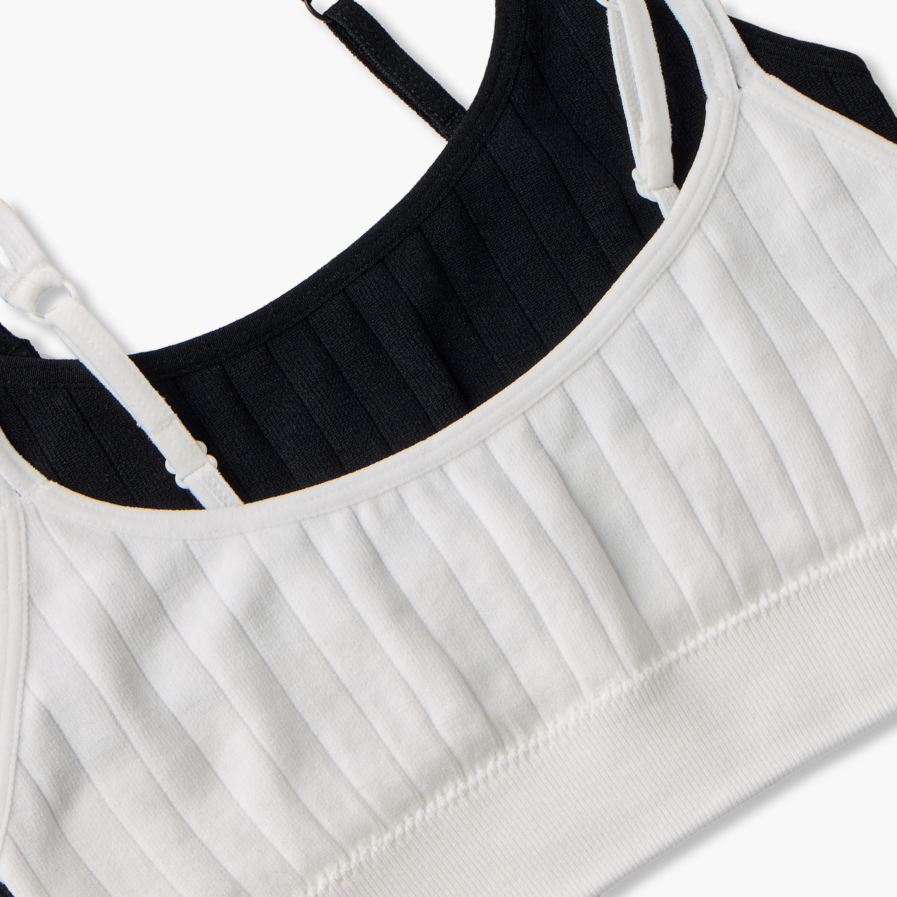 Pack of 2 Juniors Cotton Teen Bra with Ribbed Design-girls-clothing-innerwear-bras-image-7