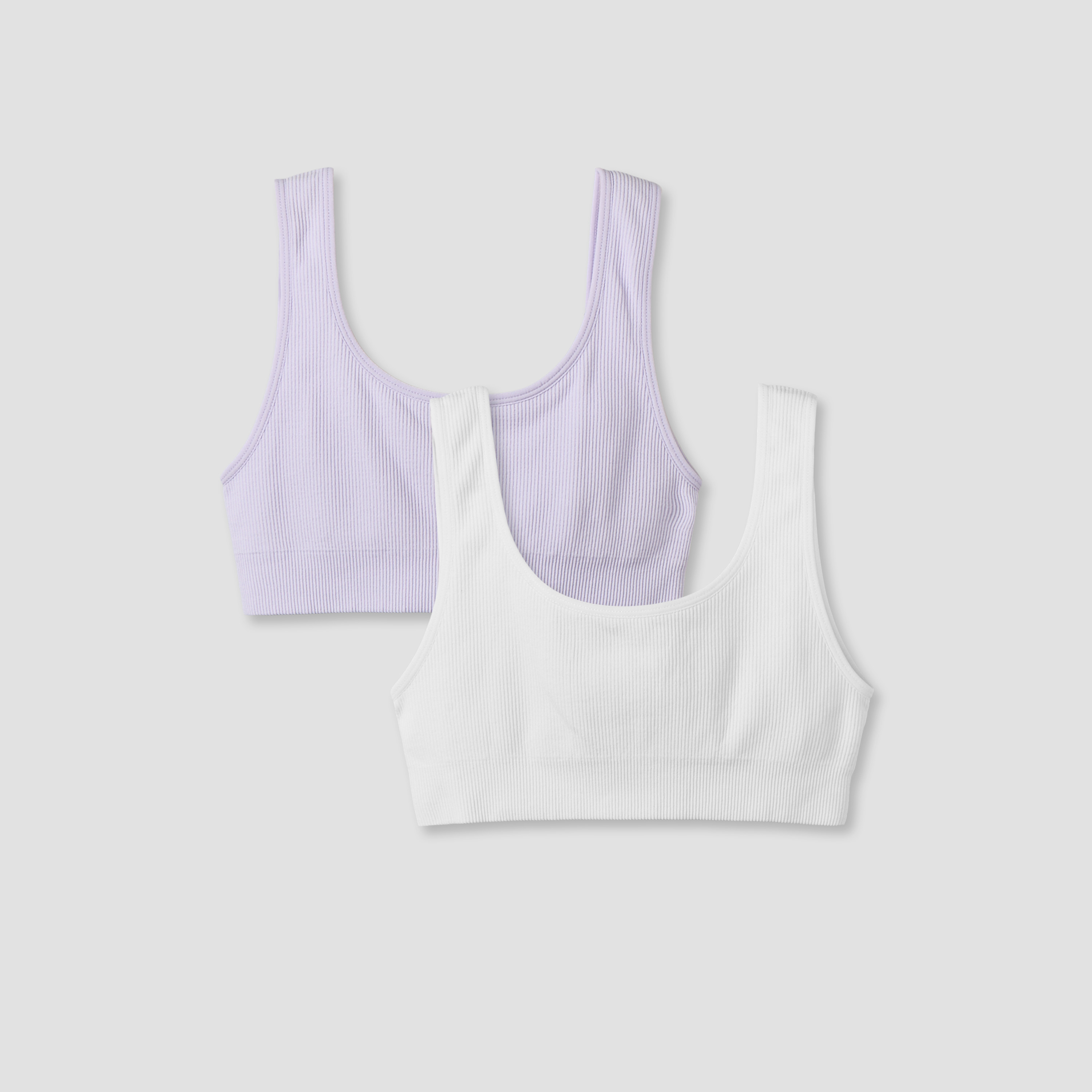 Pack of 2 Juniors Cotton Trainer Bra with Ribbed Design-girls-clothing-innerwear-bras-image-1