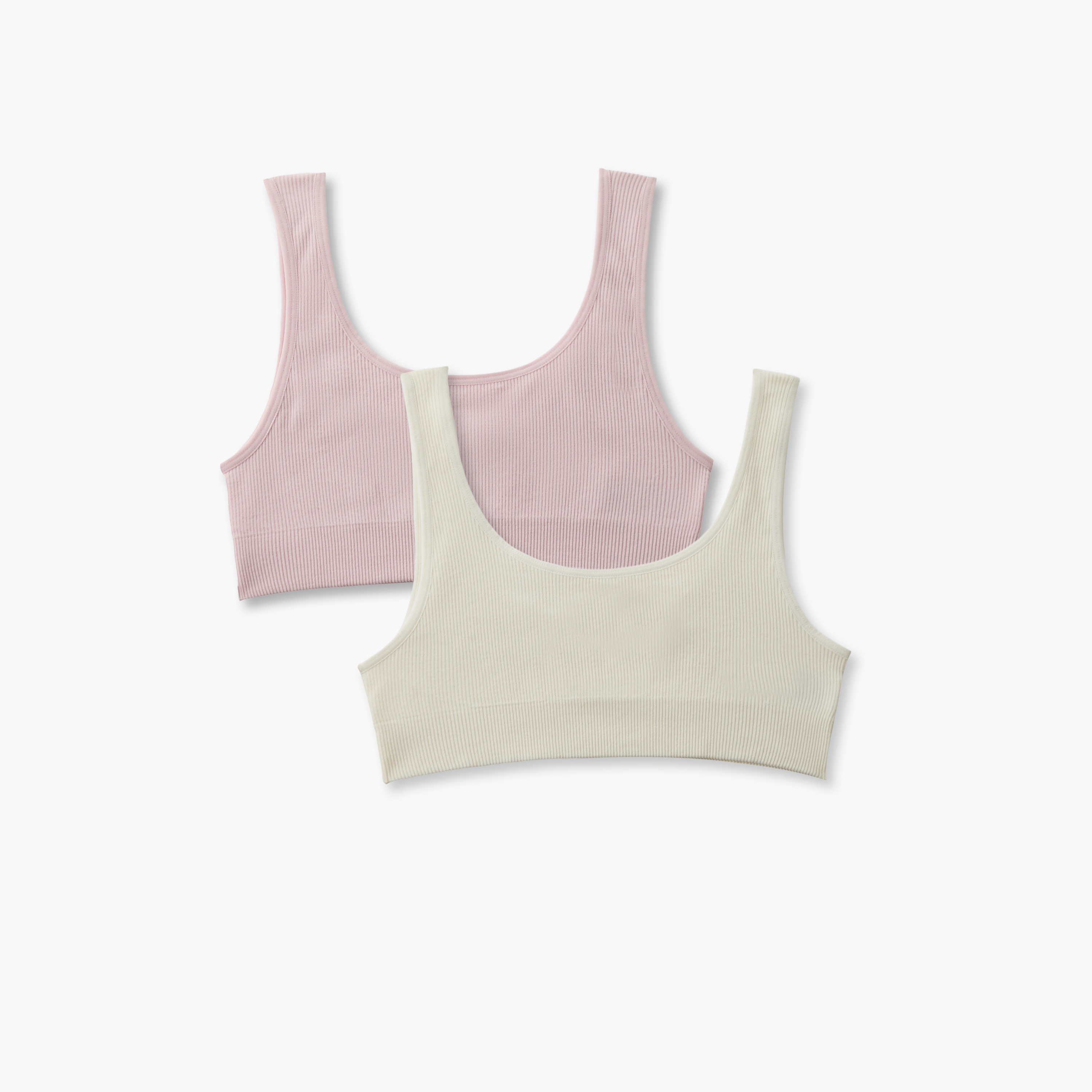 Pack of 2 Juniors Cotton Trainer Bra with Ribbed Design-girls-clothing-innerwear-bras-image-1