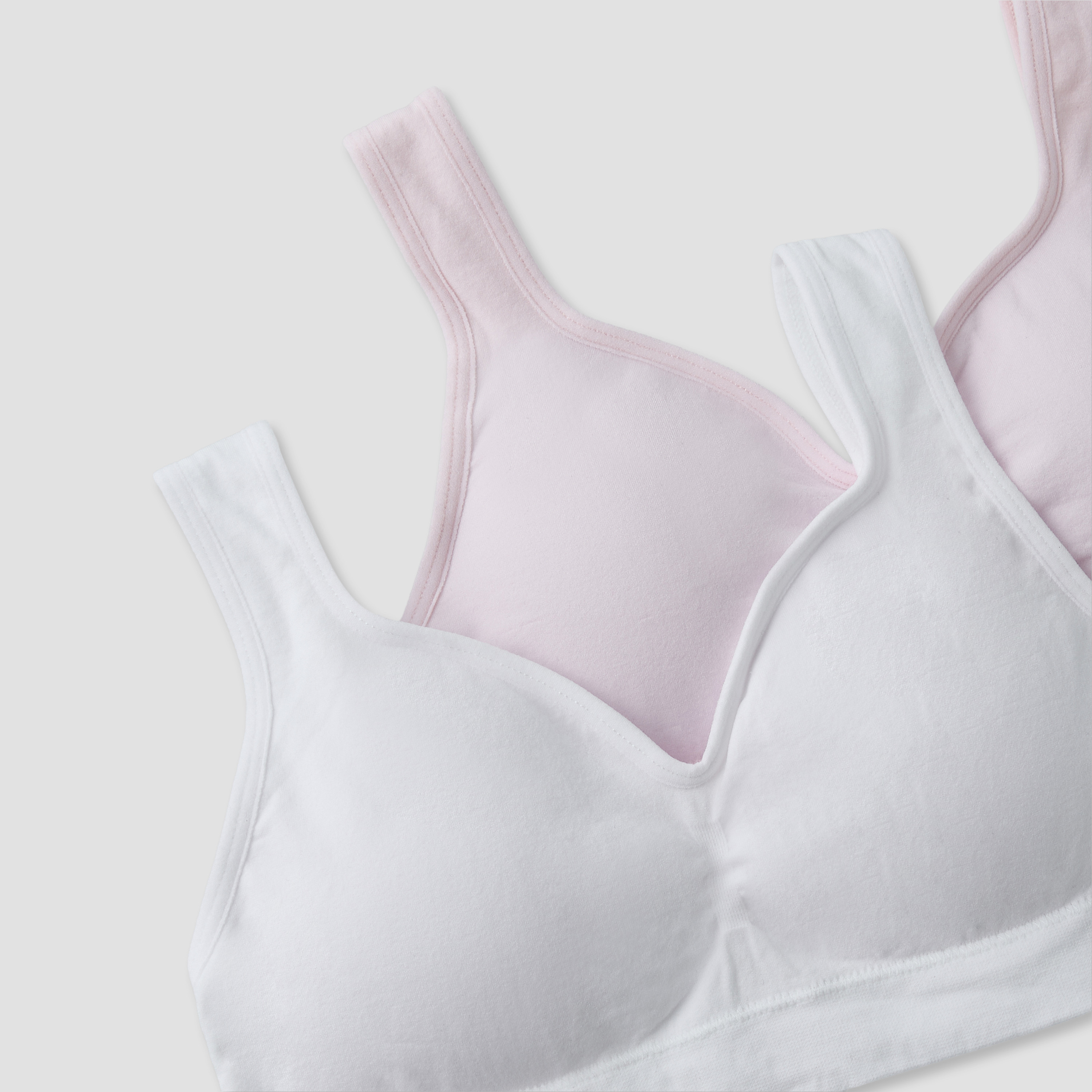 طقم من 2 - صدرية رياضية قطن بحمالات قابلة للتعديل من جونيورز-girls-clothing-innerwear-bras-image-6