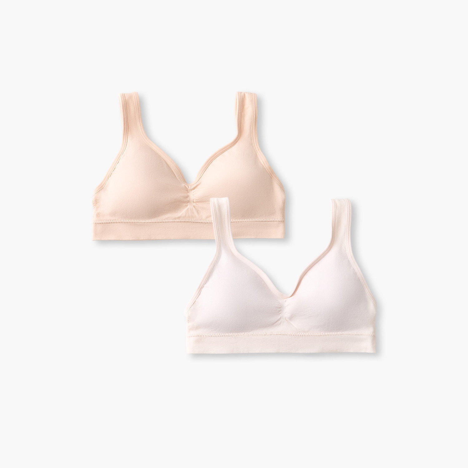 طقم صدريات تدريب قطن مع حشوات قابلة للإزالة قطعتين من جونيورز-girls-clothing-innerwear-bras-image-1
