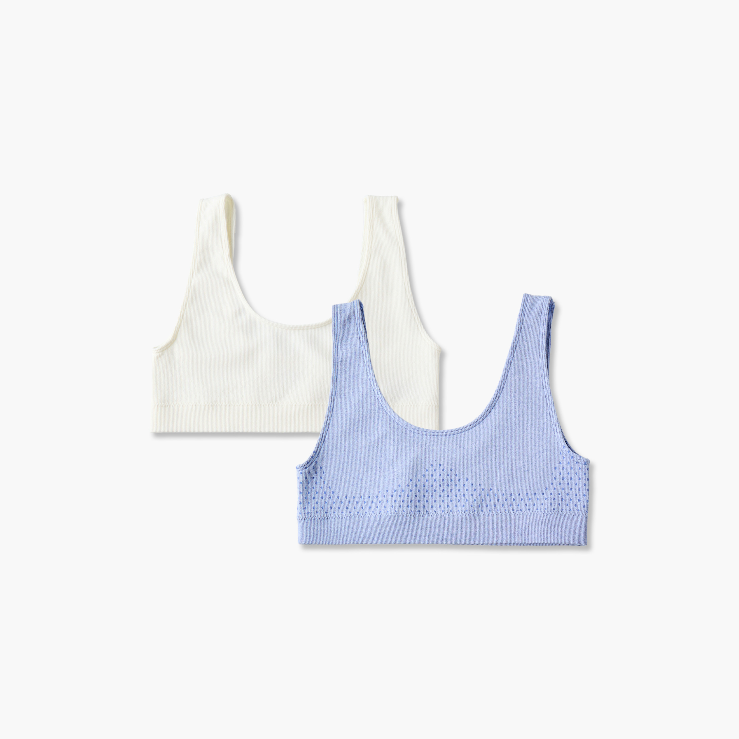 Pack of 2 Juniors Cotton Trainer Bra with Textured Design-girls-clothing-innerwear-bras-image-1