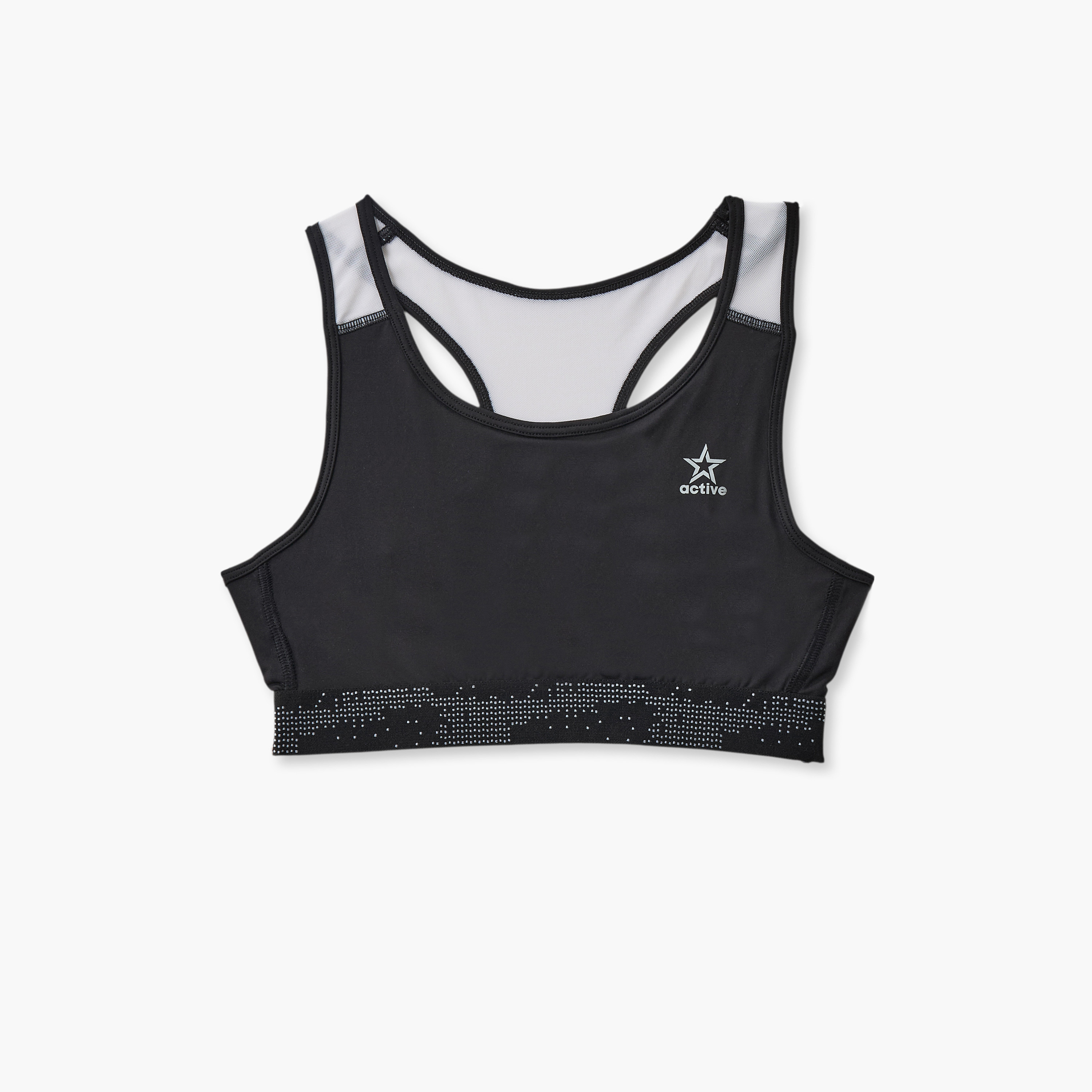 طقم صدريات رياضية قطن بتفاصيل شبكية قطعتين من جونيورز-girls-clothing-innerwear-bras-image-2