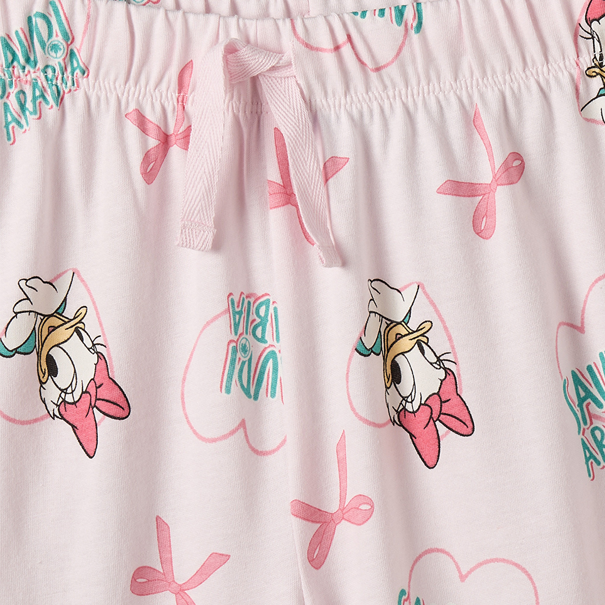 Disney Cotton Collared Long Sleeves Pyjama Set with Daisy Duck Print-girls-clothing-nightwear-image-6