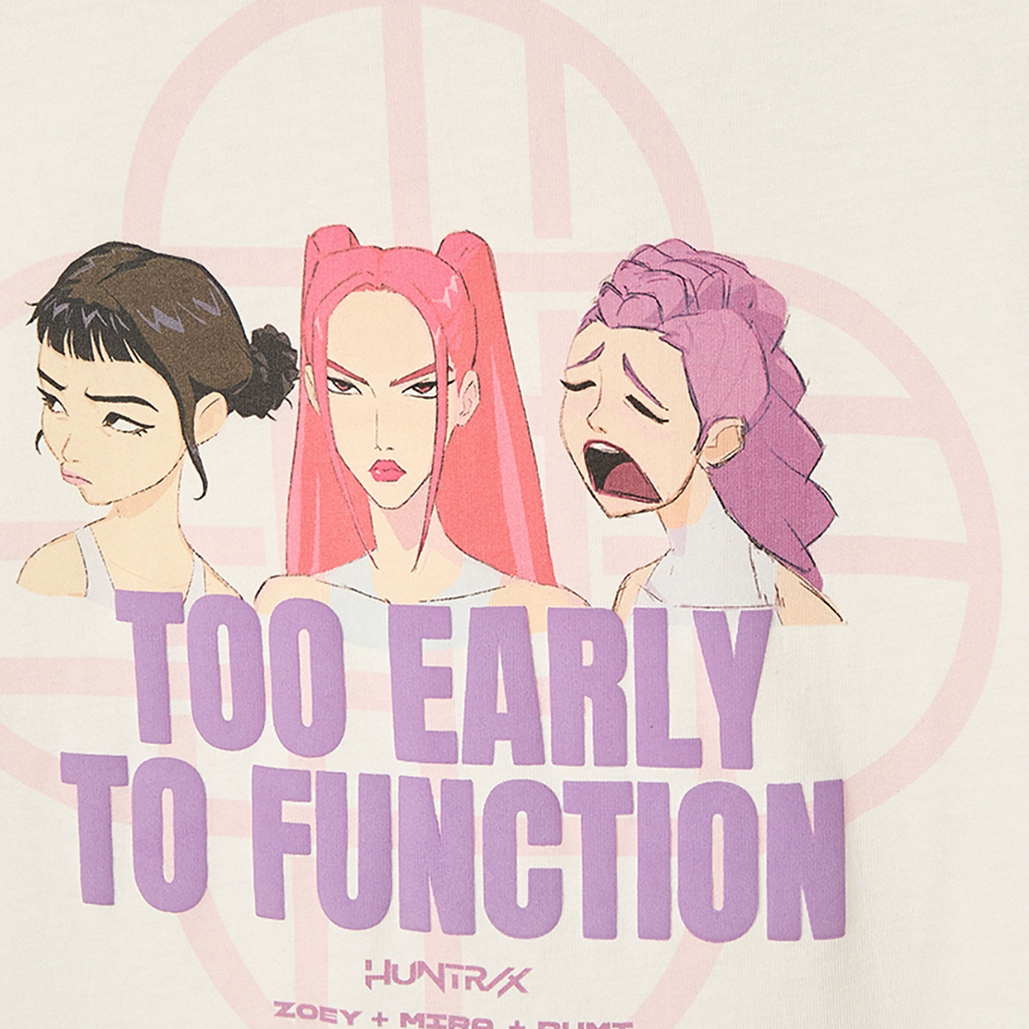 Netflix Cotton Crew Neck Short Sleeves Pyjama Set with KPop Demon Hunters Print-girls-clothing-nightwear-image-5