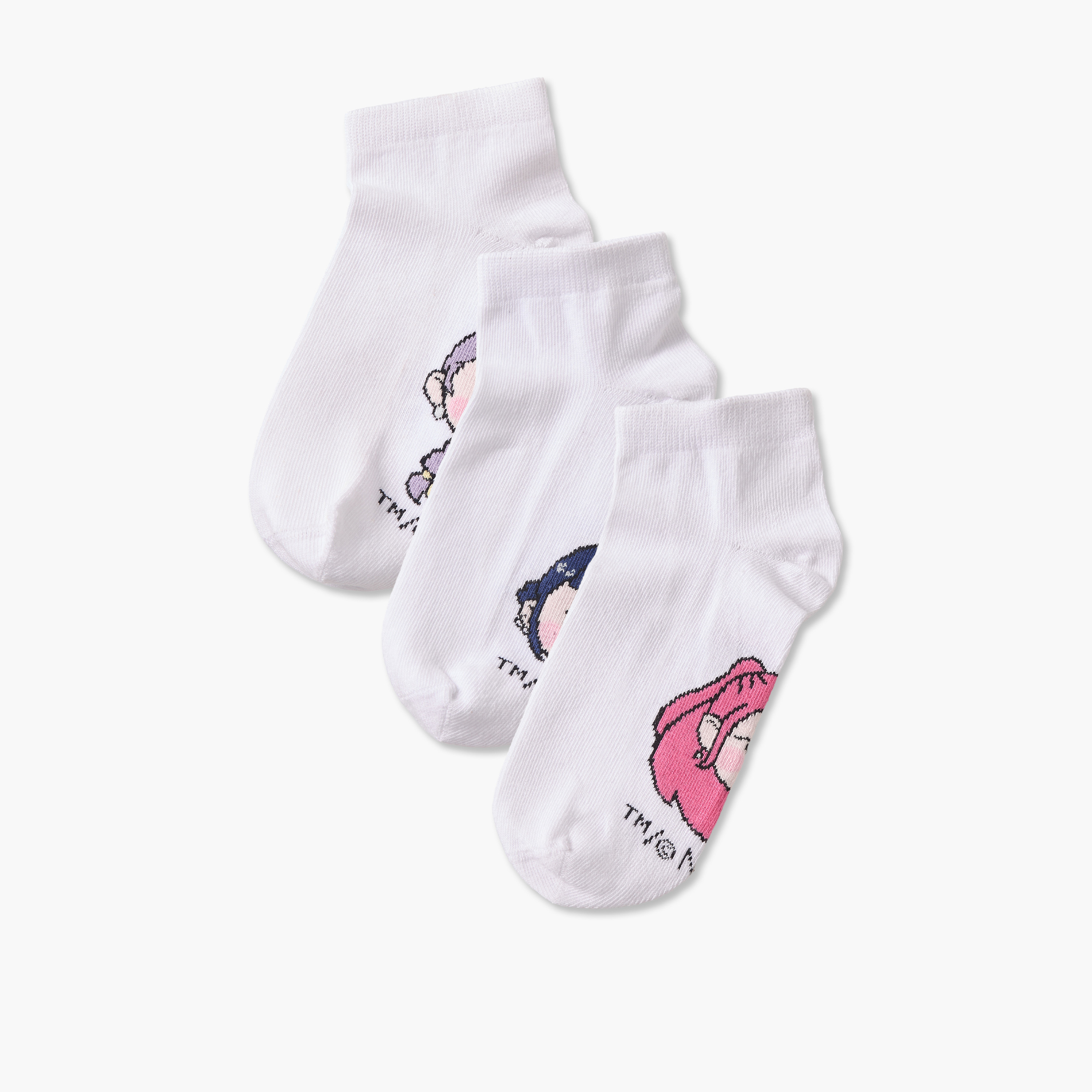 Pack of 3 Netflix Girls Socks with K-Pop Demon Hunter Print-girls-accessories-socks-image-1