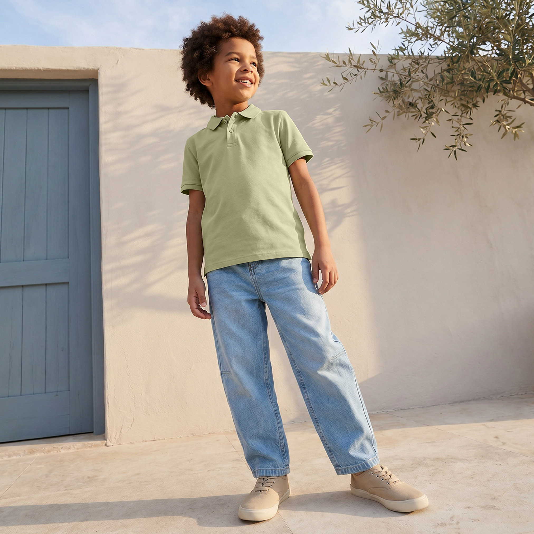 Juniors Collared Short Sleeves T-shirt-boys-clothing-tshirtsandpolos-image-2