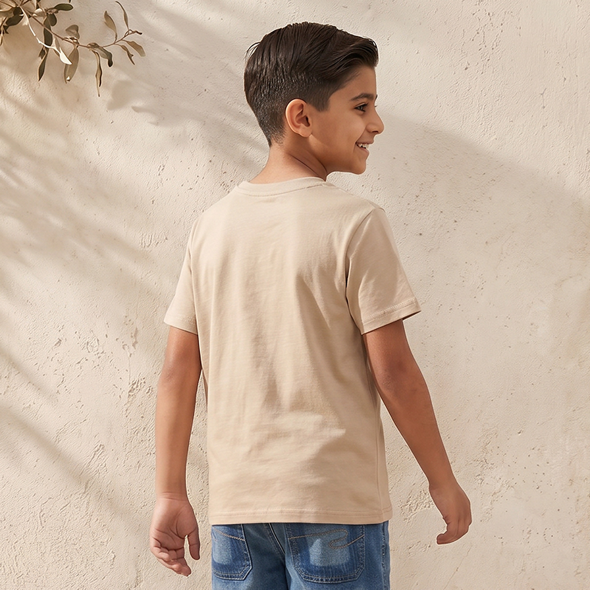 Juniors Crew Neck Short Sleeves T-shirt with Graphic Print-boys-clothing-tshirtsandpolos-image-3