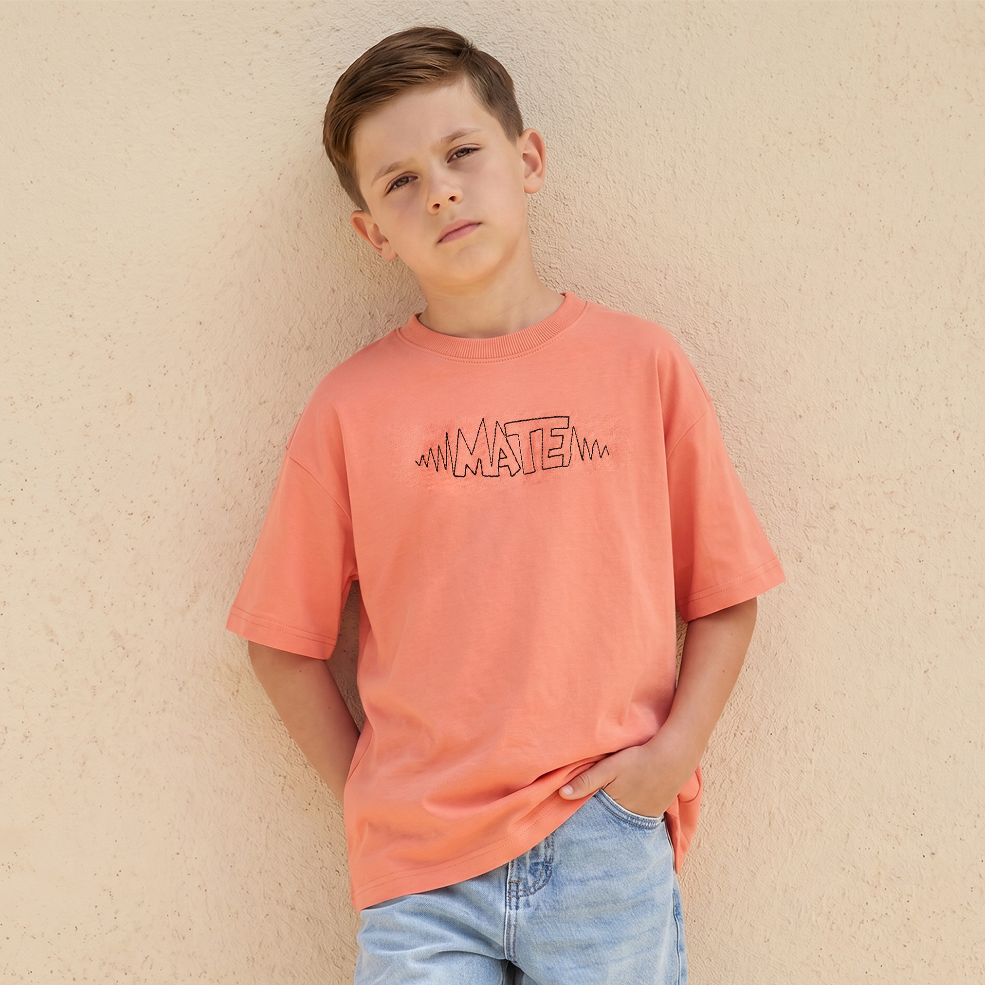 تيشيرت برقبة ضيقة وأكمام قصيرة وطبعات من جونيورز-boys-clothing-tshirtsandpolos-image-2