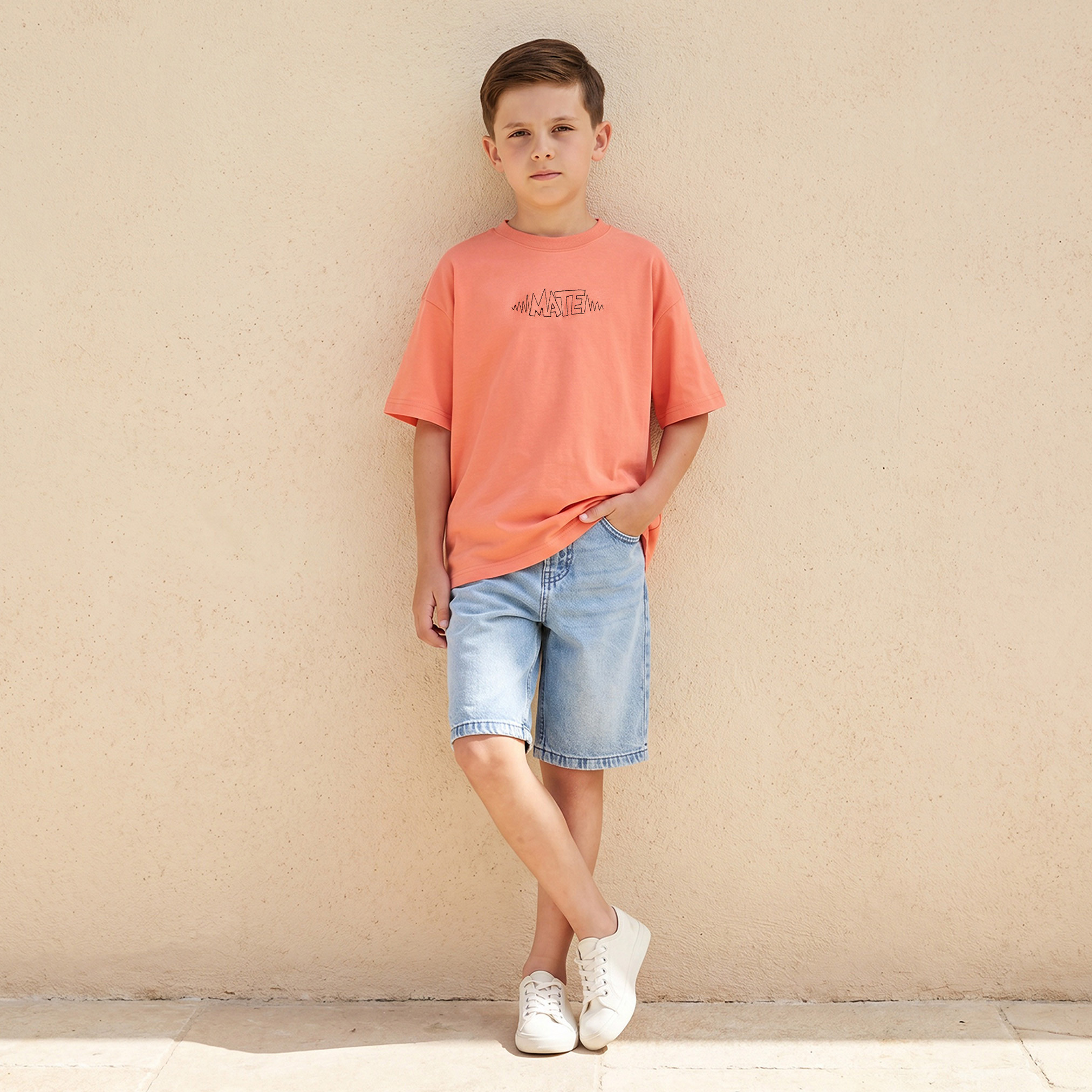 تيشيرت برقبة ضيقة وأكمام قصيرة وطبعات من جونيورز-boys-clothing-tshirtsandpolos-image-3