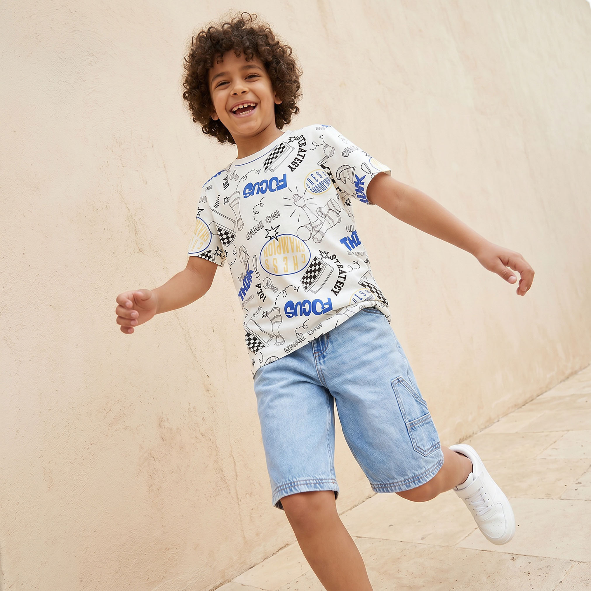 Juniors Crew Neck Short Sleeves T-shirt with Graffiti Print-boys-clothing-tshirtsandpolos-image-5