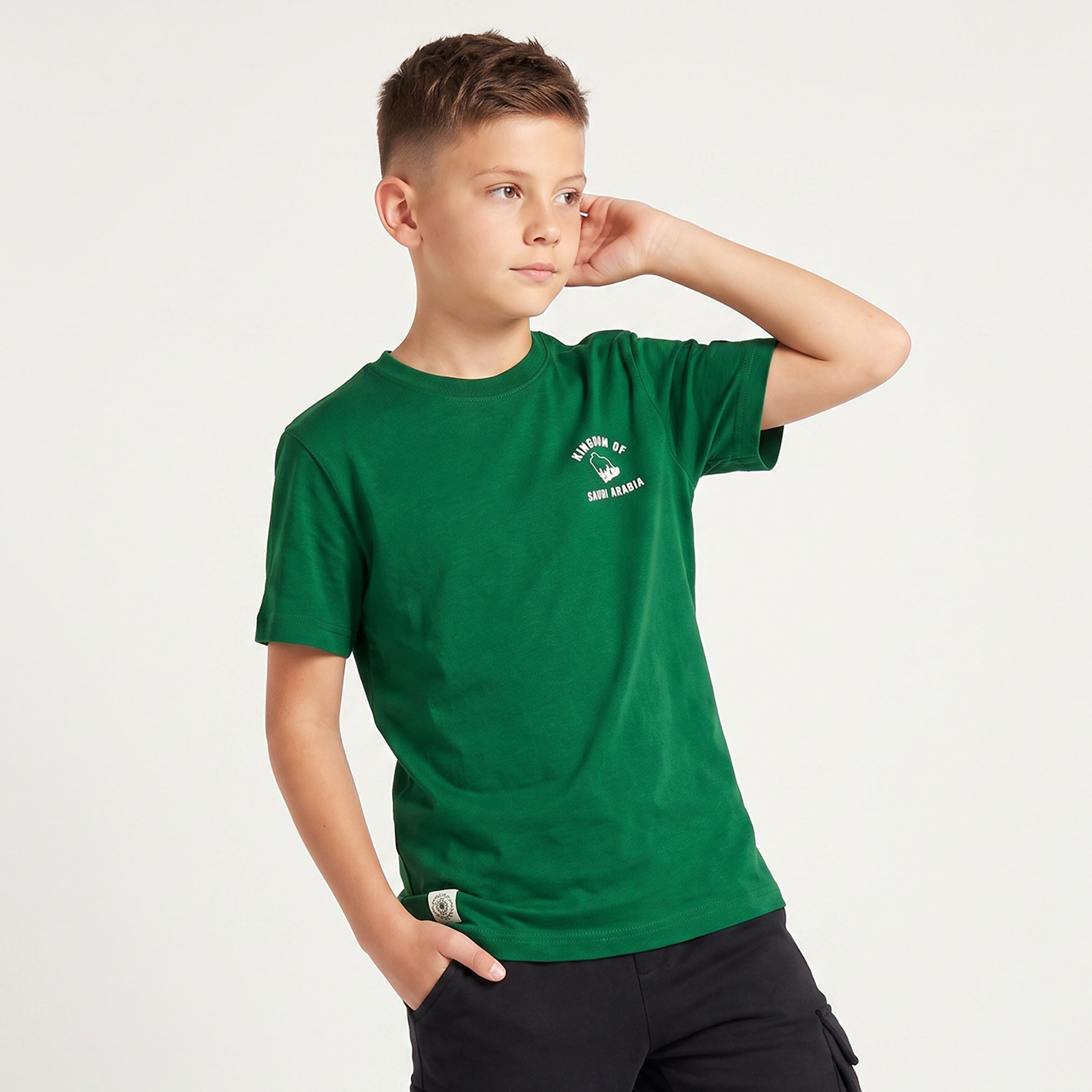 Juniors Crew Neck Short Sleeves T-shirt with Typography Print-boys-clothing-tshirtsandpolos-image-1