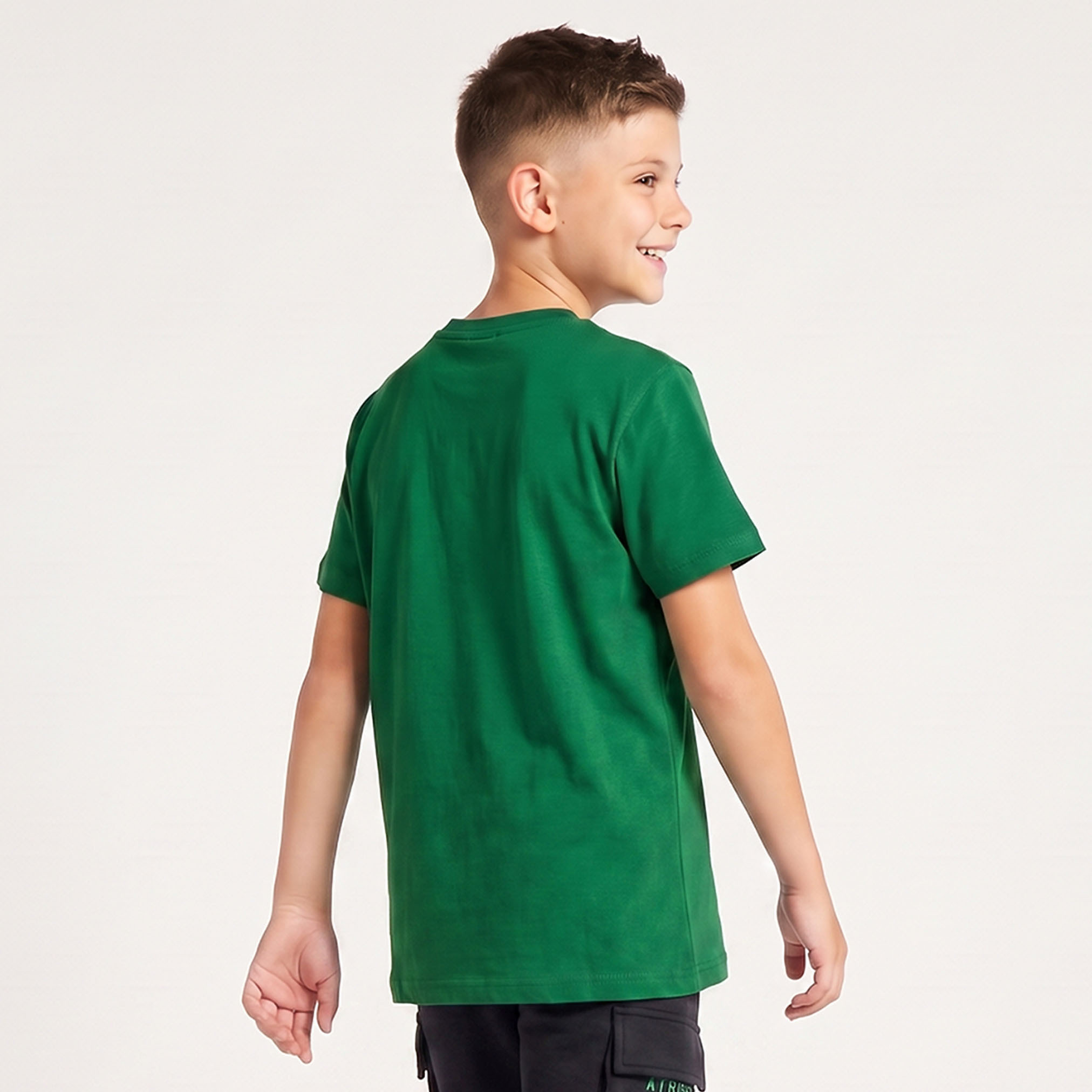 Juniors Crew Neck Short Sleeves T-shirt with Typography Print-boys-clothing-tshirtsandpolos-image-2