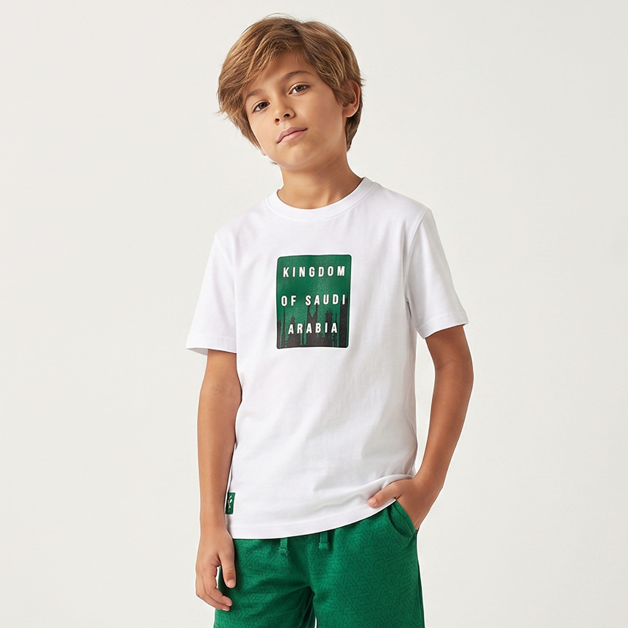 Juniors Crew Neck Short Sleeves T-shirt with Typography Print-boys-clothing-tshirtsandpolos-image-1