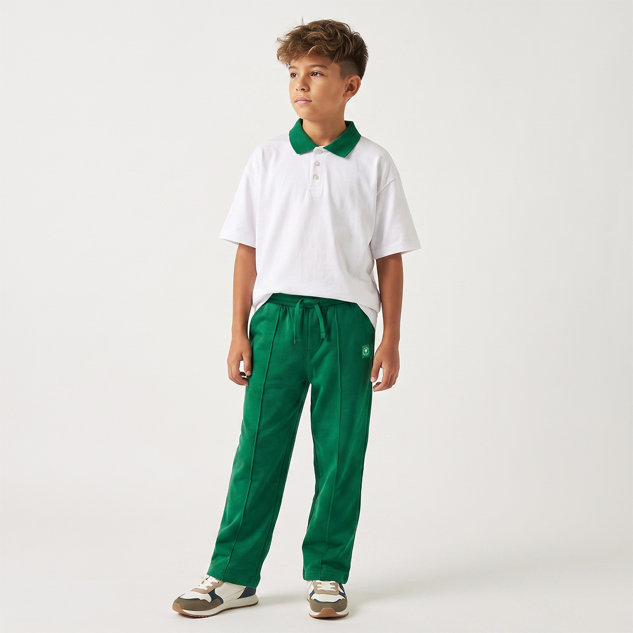 Juniors Polo Neck Short Sleeves T-shirt with KSA National Day Print-boys-clothing-tshirtsandpolos-image-2