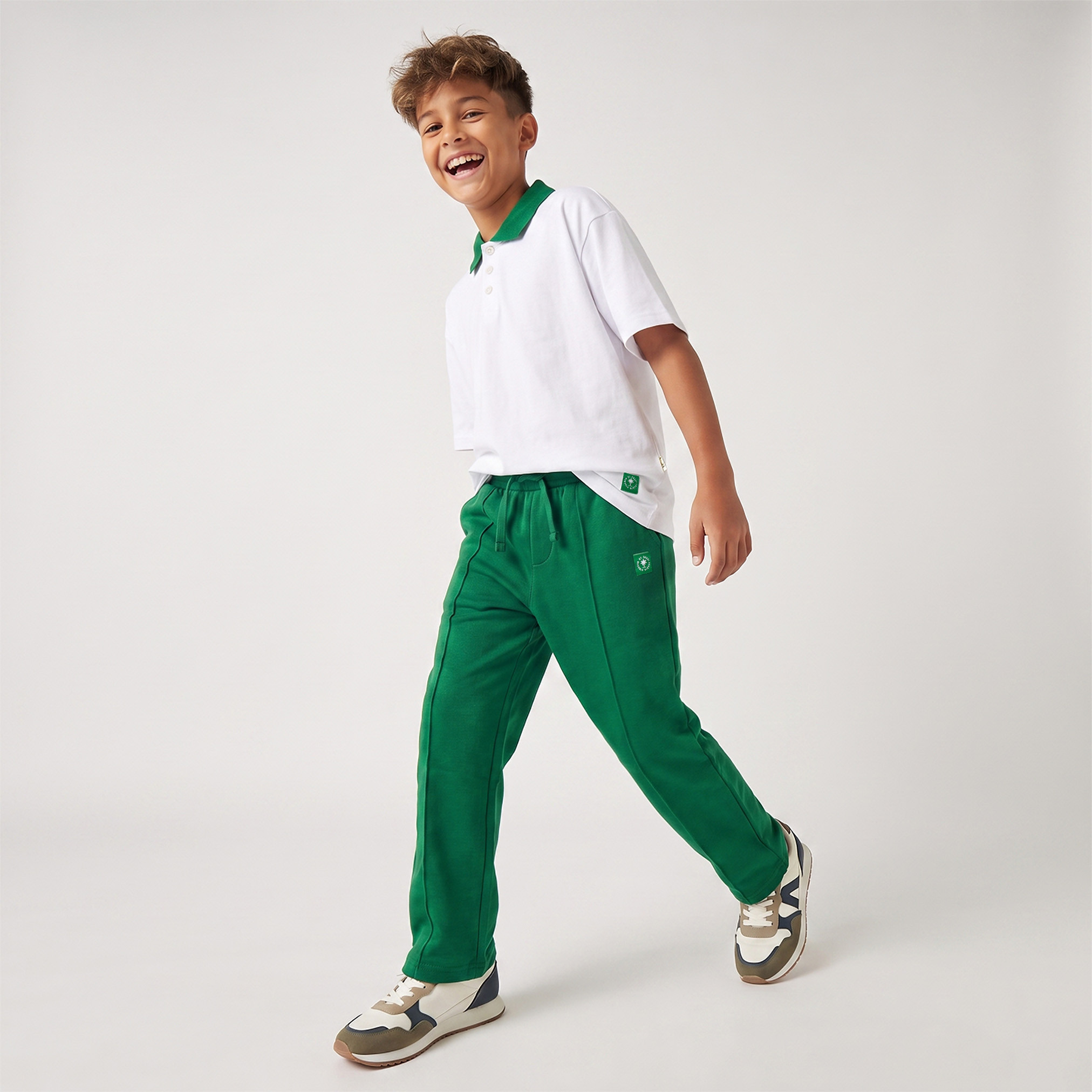 Juniors Polo Neck Short Sleeves T-shirt with KSA National Day Print-boys-clothing-tshirtsandpolos-image-5