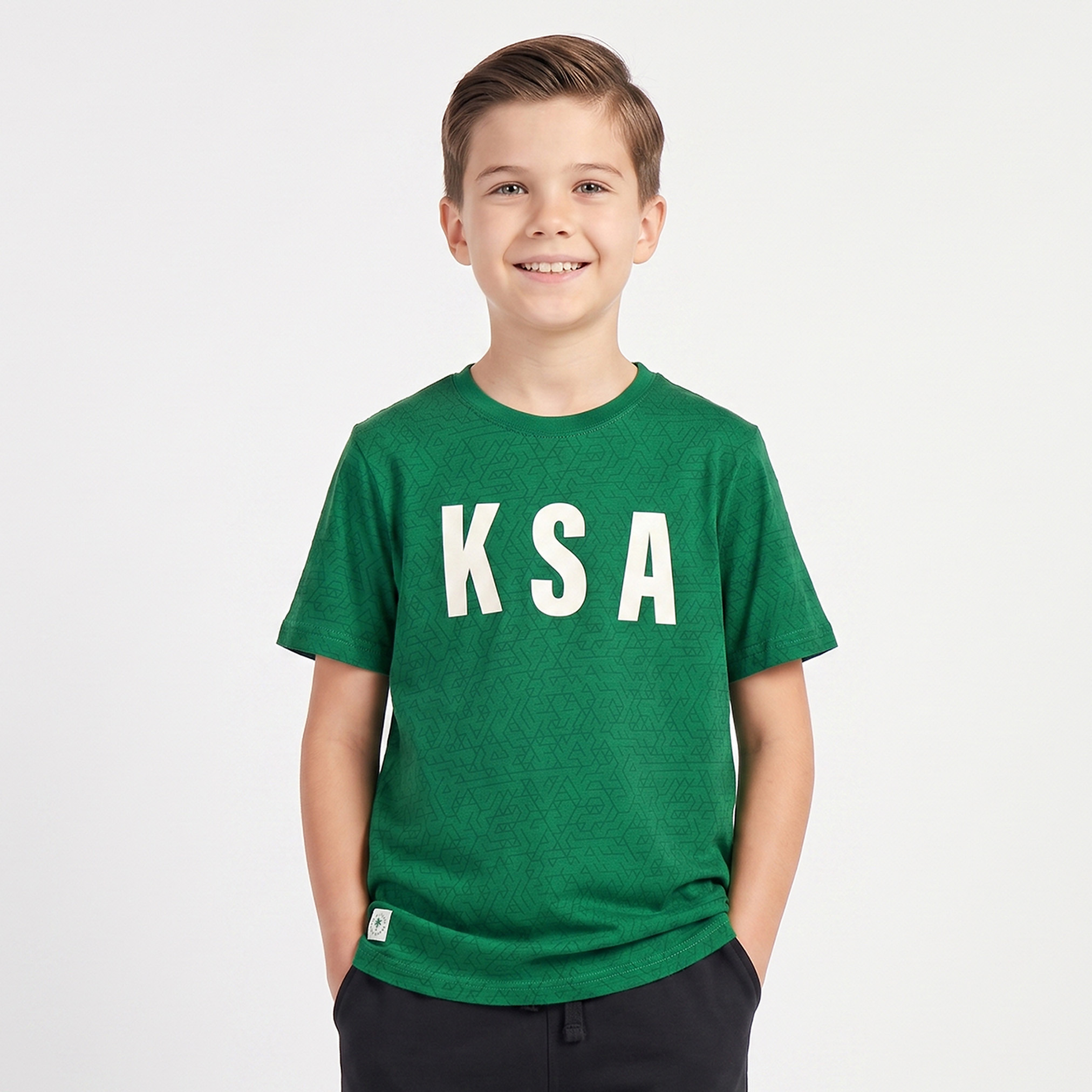 Juniors Crew Neck Short Sleeves T-shirt with Typography Print-boys-clothing-tshirtsandpolos-image-1