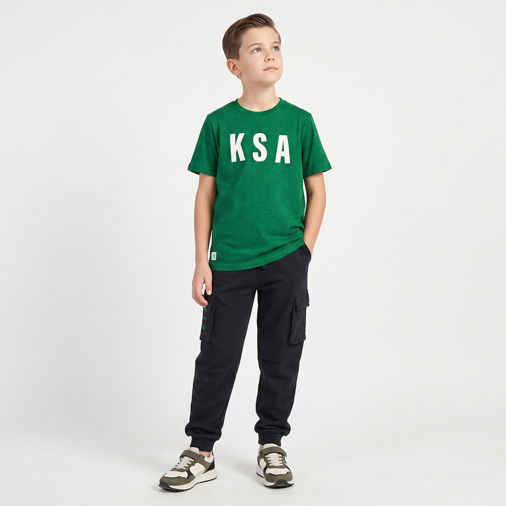 Juniors Crew Neck Short Sleeves T-shirt with Typography Print-boys-clothing-tshirtsandpolos-image-2