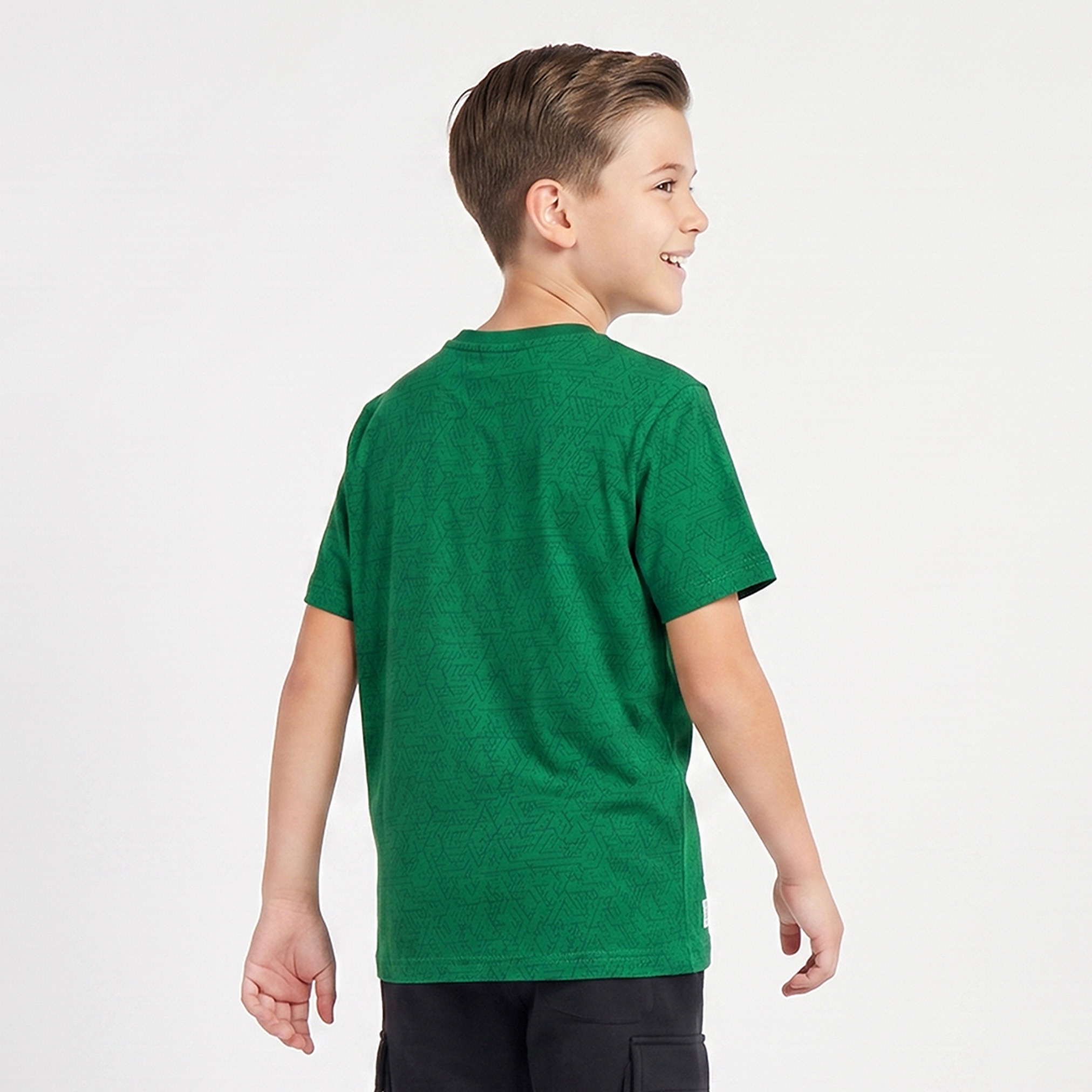 Juniors Crew Neck Short Sleeves T-shirt with Typography Print-boys-clothing-tshirtsandpolos-image-3