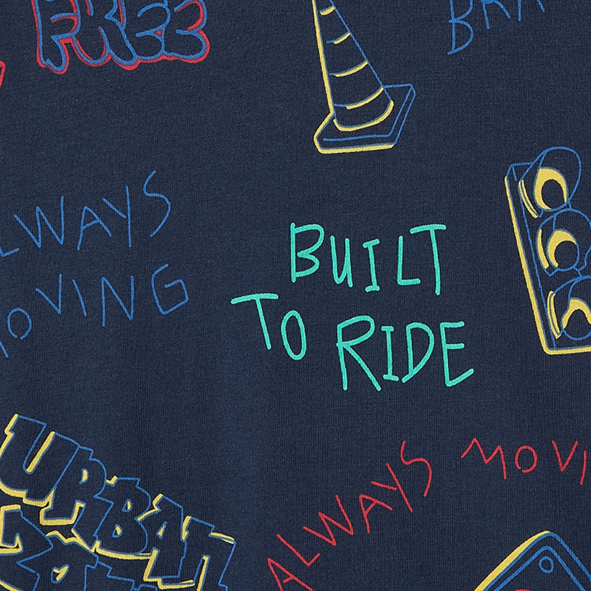 Juniors Crew Neck Short Sleeves T-shirt with Graffiti Print-boys-clothing-tshirtsandpolos-image-4