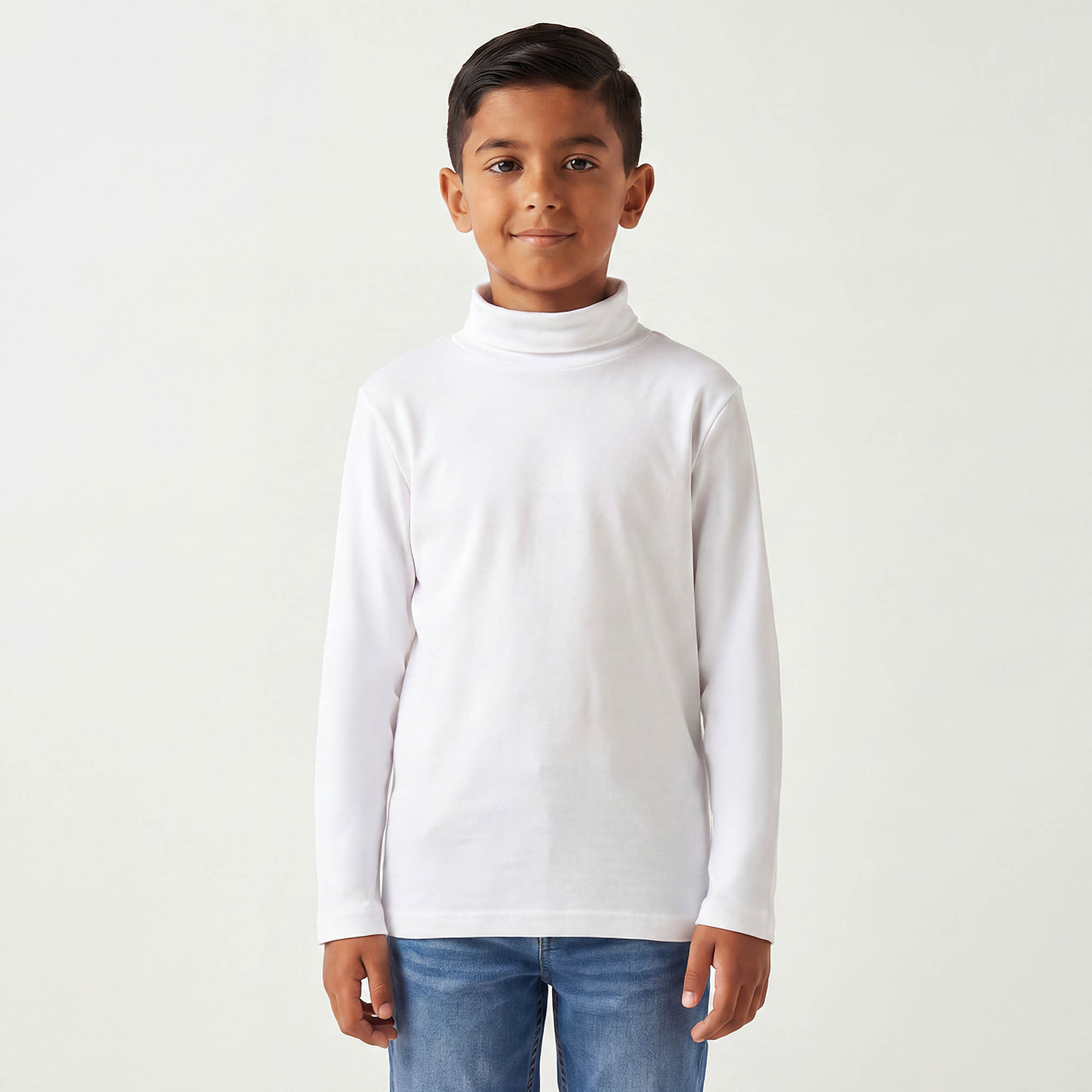 Juniors High Neck Long Sleeves T-shirt-boys-clothing-tshirtsandpolos-image-1