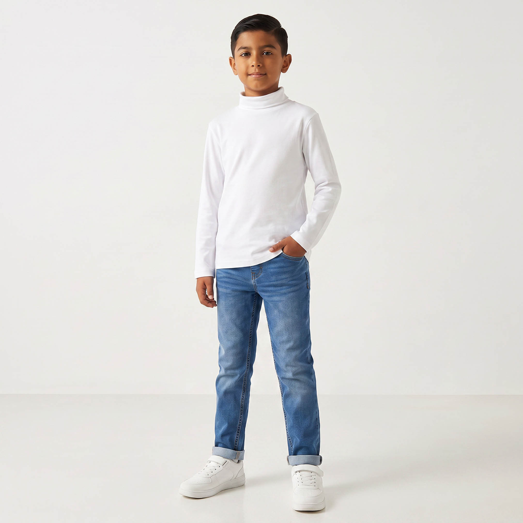 Juniors High Neck Long Sleeves T-shirt-boys-clothing-tshirtsandpolos-image-5