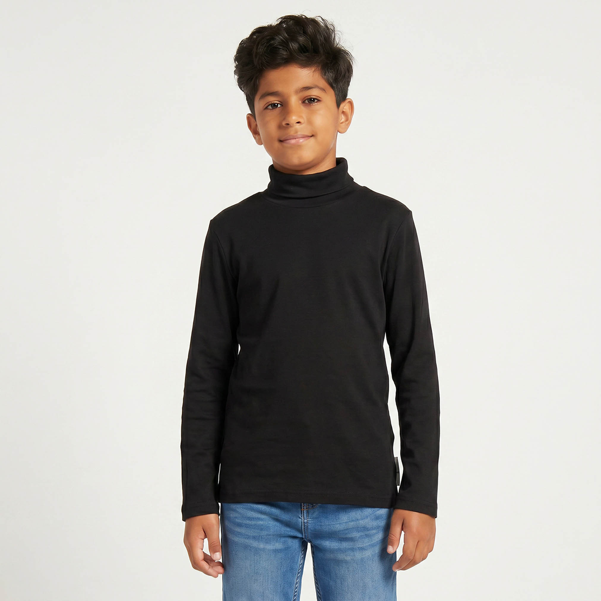 Juniors High Neck Long Sleeves T-shirt-boys-clothing-tshirtsandpolos-image-1
