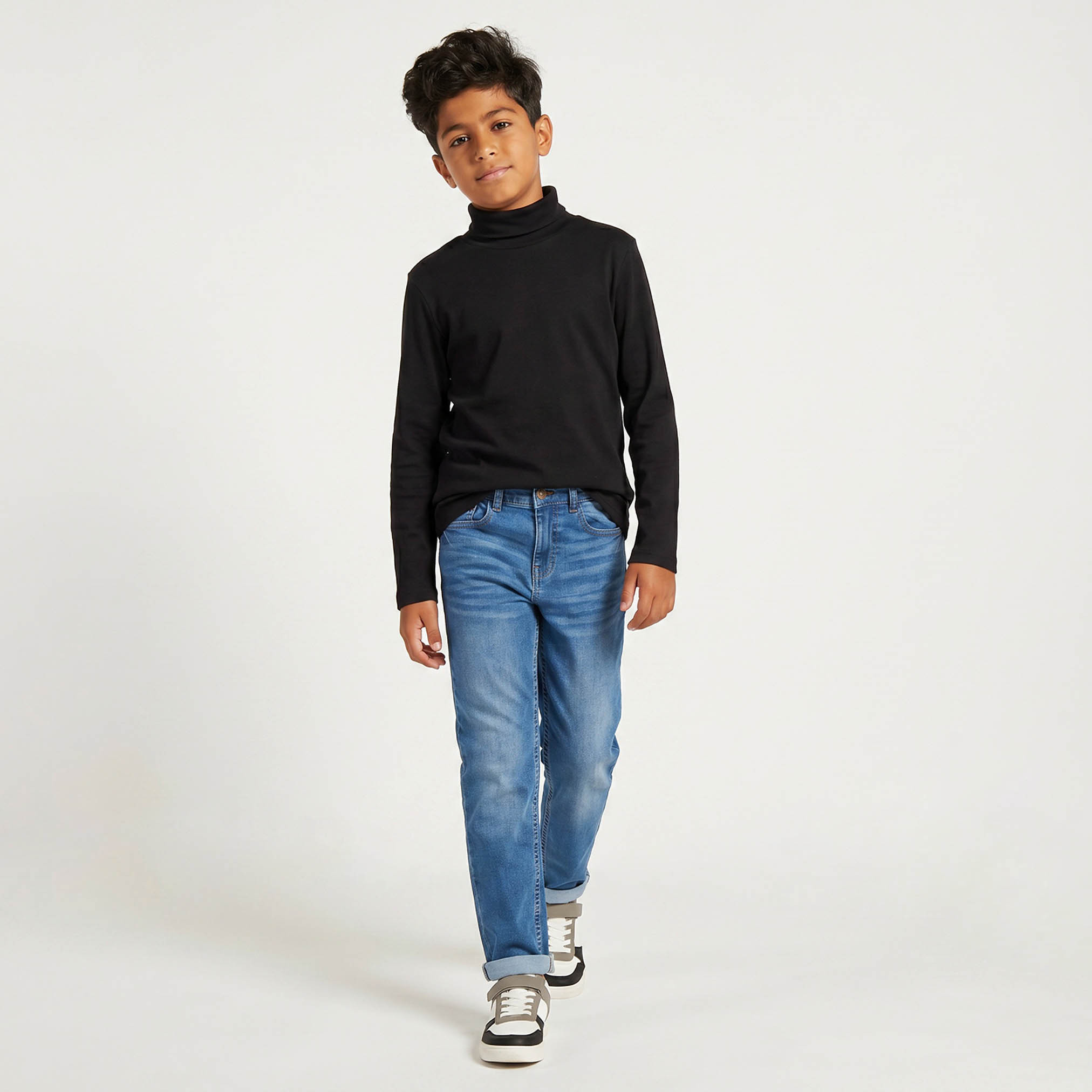Juniors High Neck Long Sleeves T-shirt-boys-clothing-tshirtsandpolos-image-5