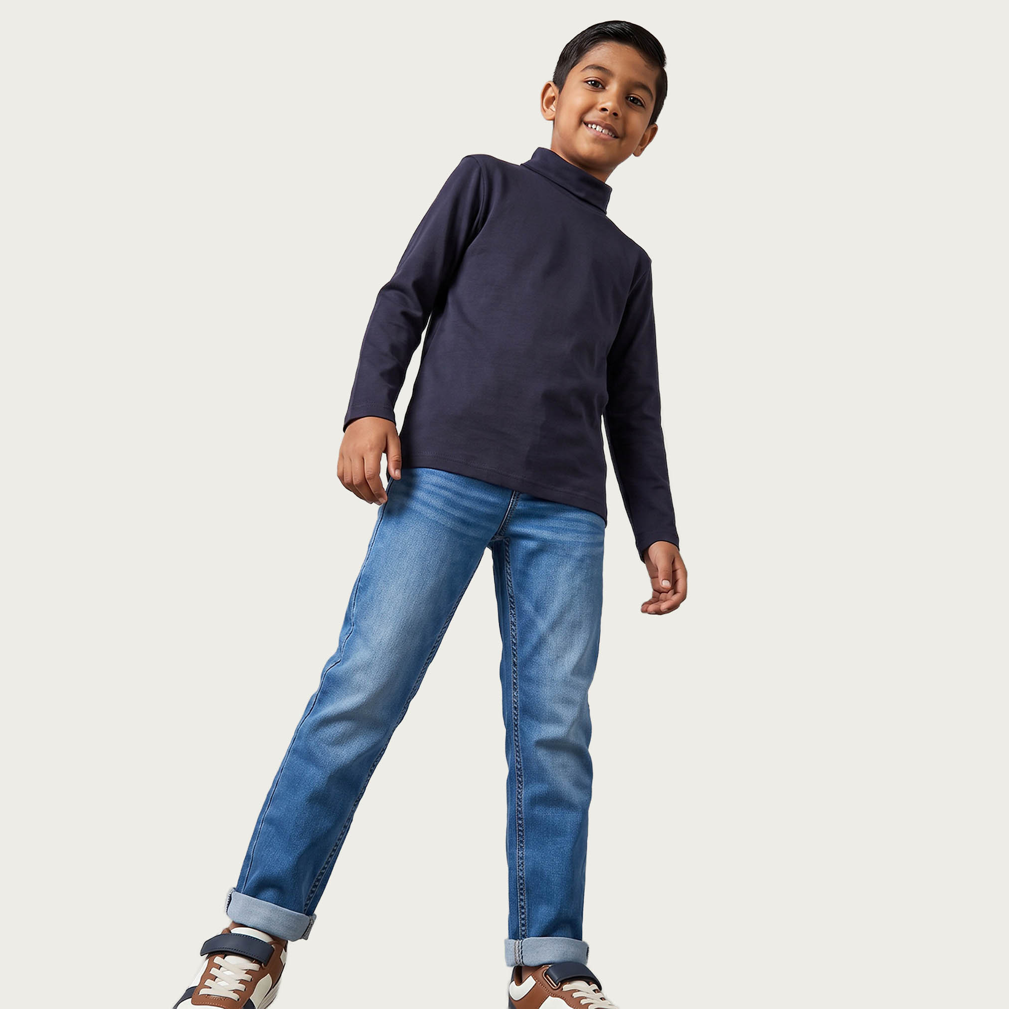 Juniors High Neck Long Sleeves T-shirt-boys-clothing-tshirtsandpolos-image-5