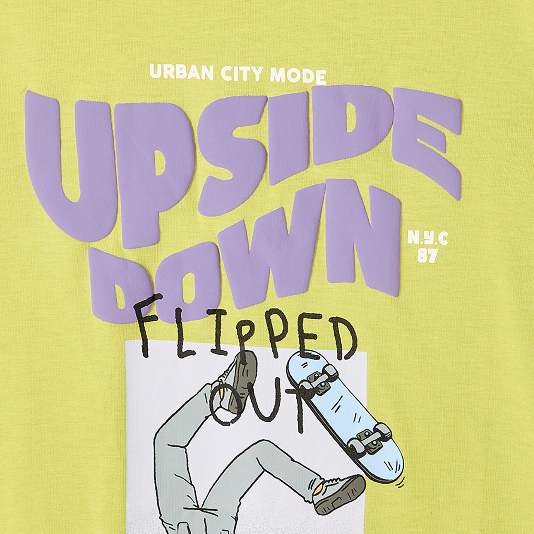 Juniors Crew Neck Short Sleeves T-shirt with Graphic Print-boys-clothing-tshirtsandpolos-image-4