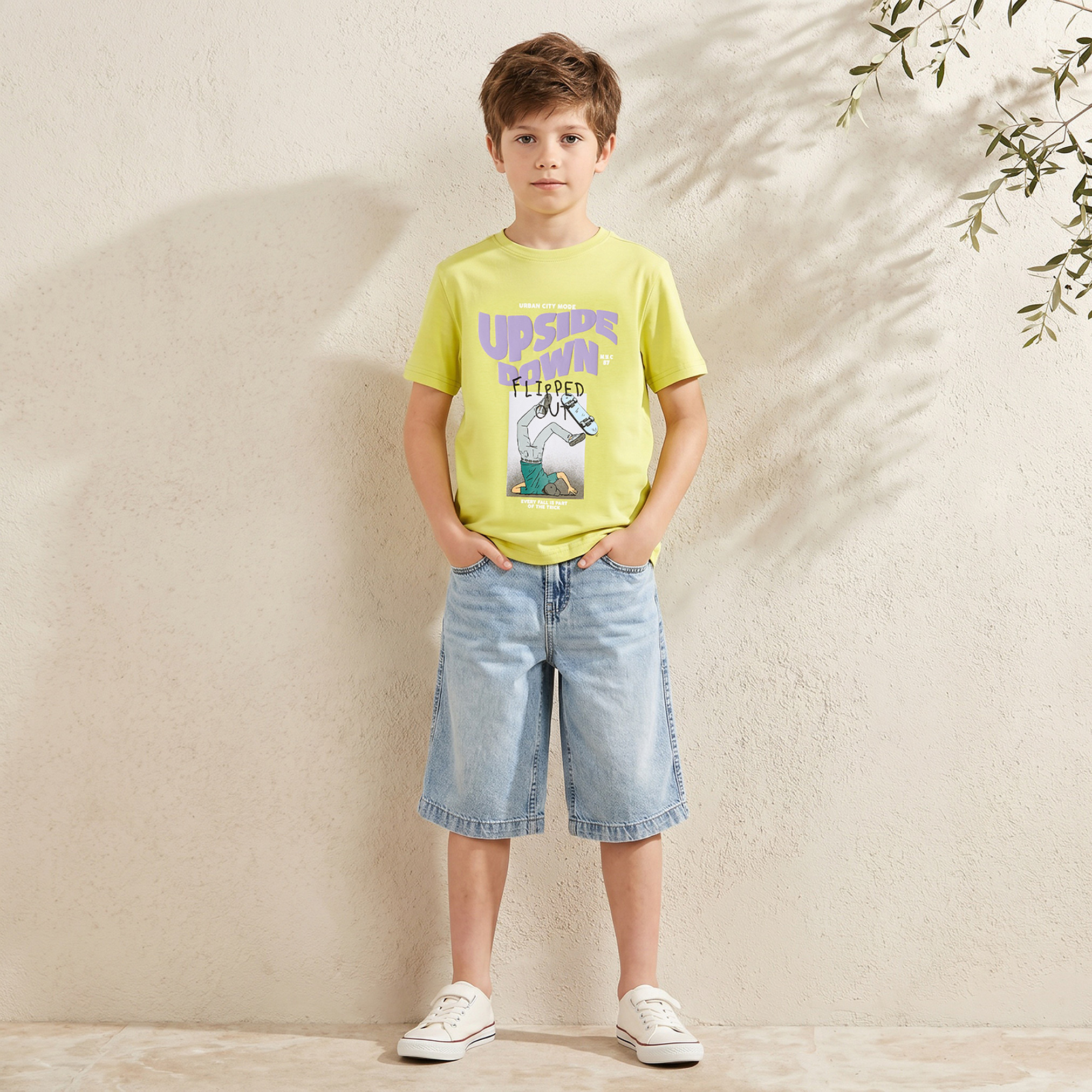 Juniors Crew Neck Short Sleeves T-shirt with Graphic Print-boys-clothing-tshirtsandpolos-image-5