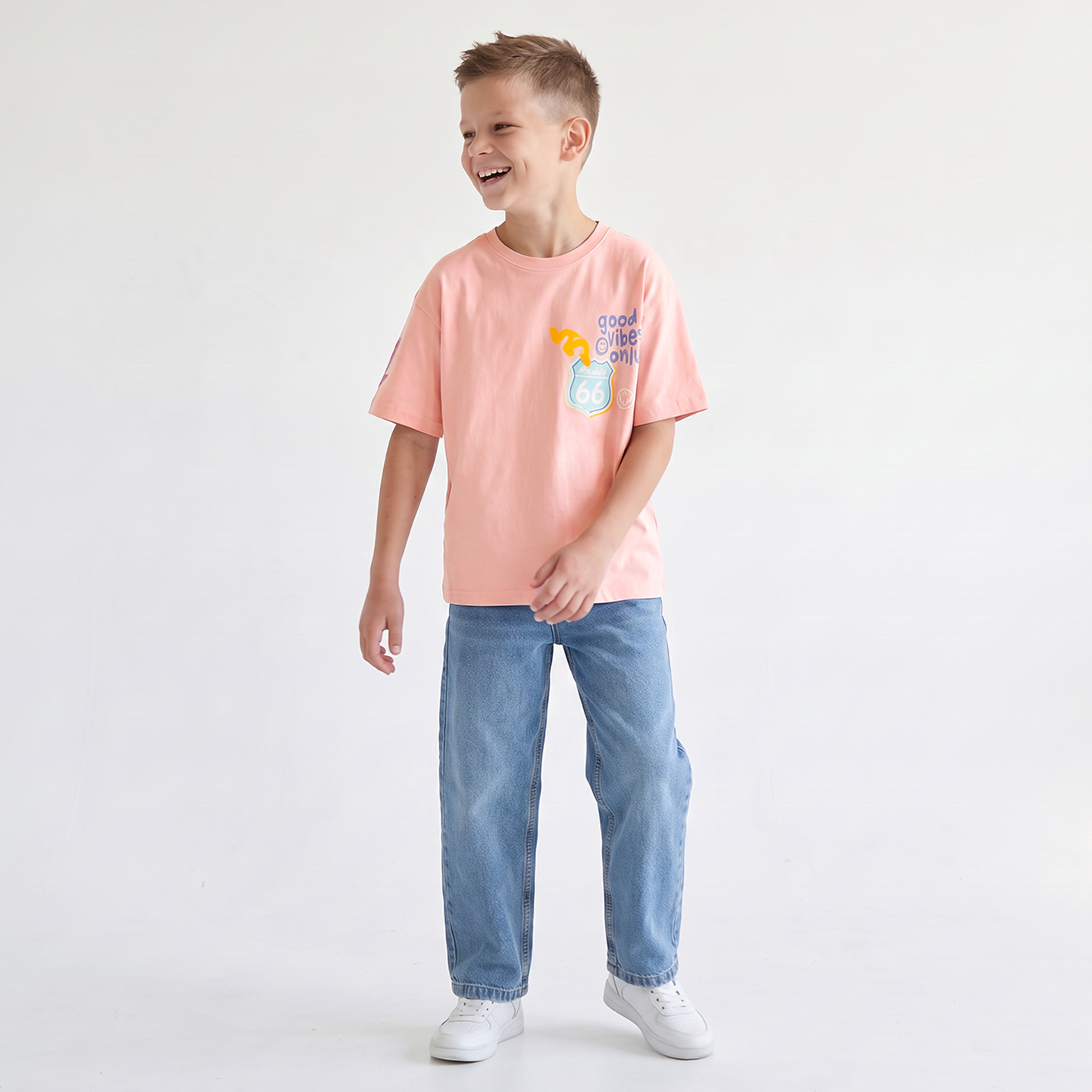 Juniors Crew Neck Short Sleeves T-shirt with Retro Print-boys-clothing-tshirtsandpolos-image-5