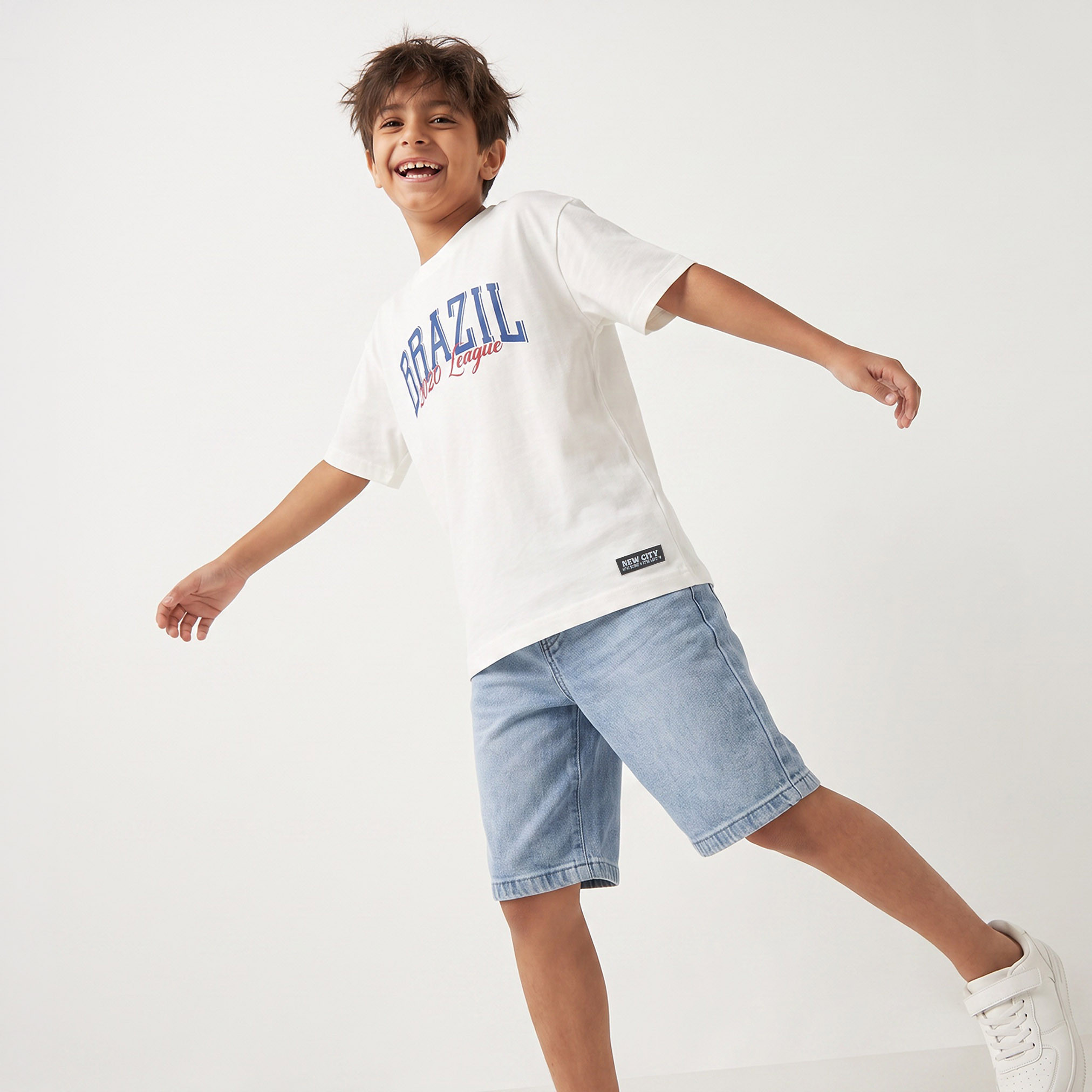 Juniors Crew Neck Short Sleeves T-shirt with Brazil Print-boys-clothing-tshirtsandpolos-image-4