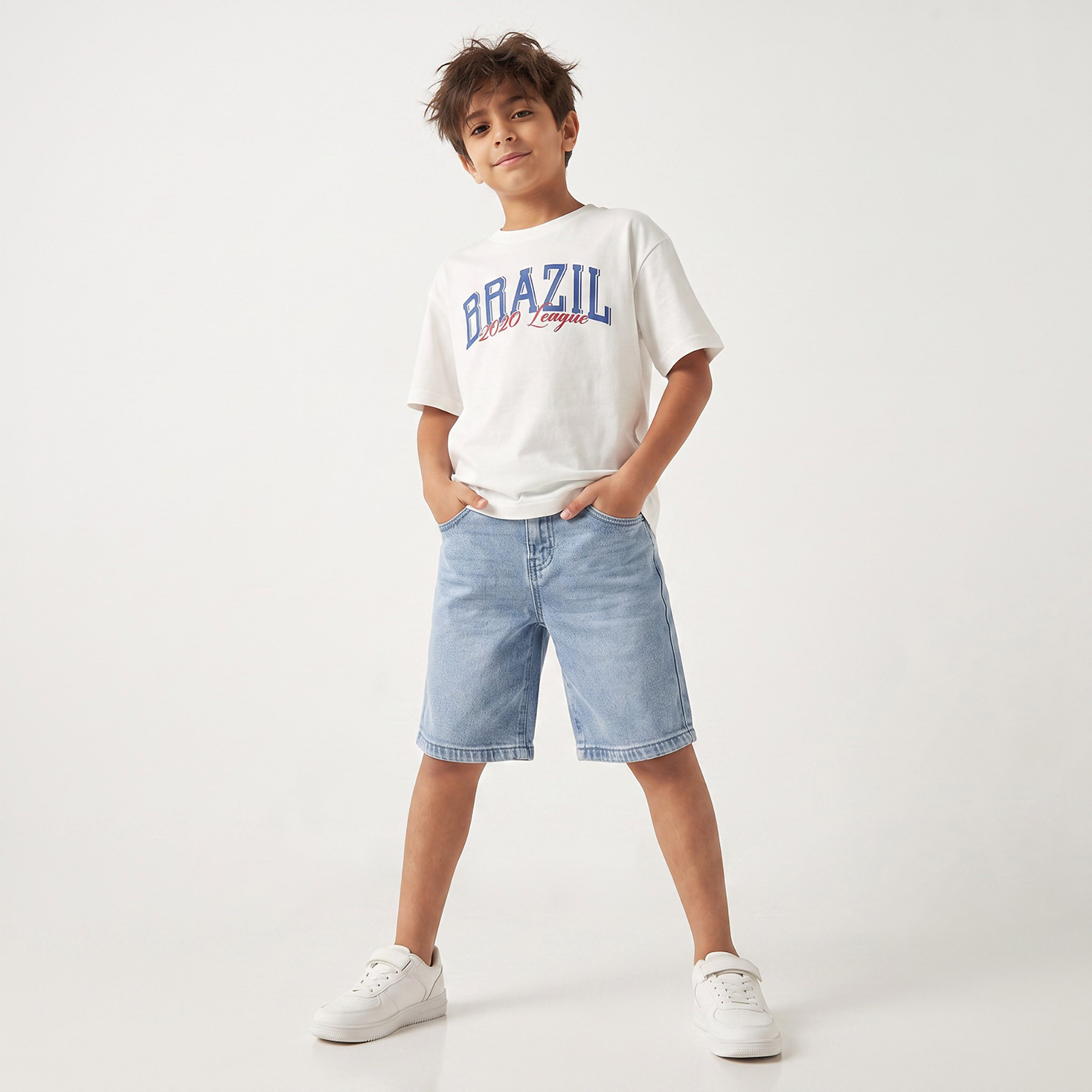 Juniors Crew Neck Short Sleeves T-shirt with Brazil Print-boys-clothing-tshirtsandpolos-image-5