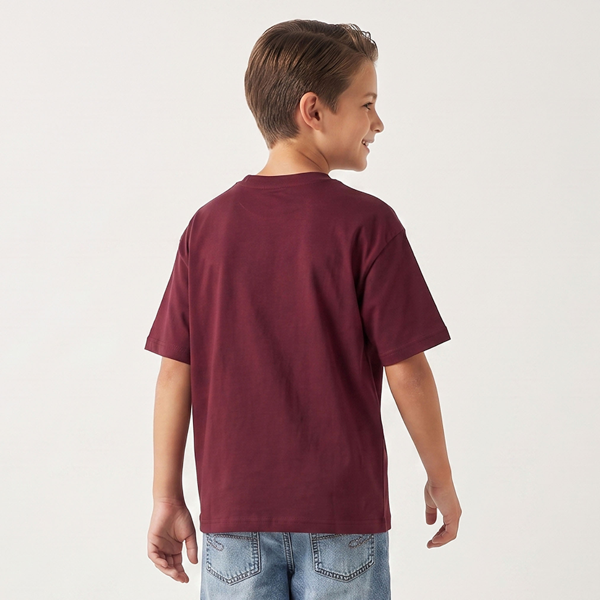 Juniors Crew Neck Short Sleeves T-shirt with Embroidery-boys-clothing-tshirtsandpolos-image-2