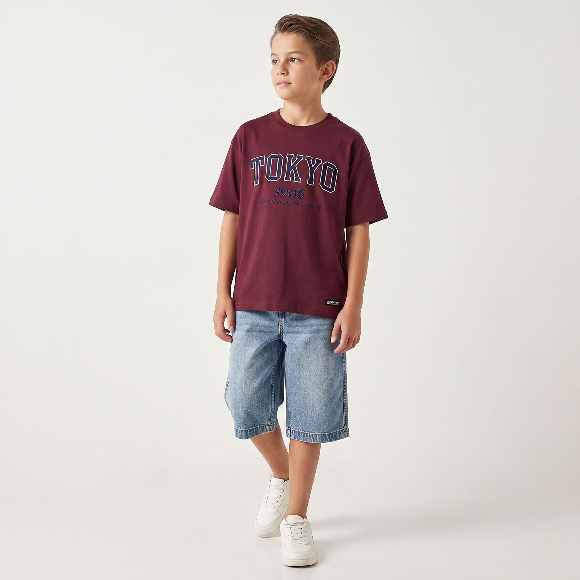 Juniors Crew Neck Short Sleeves T-shirt with Embroidery-boys-clothing-tshirtsandpolos-image-3