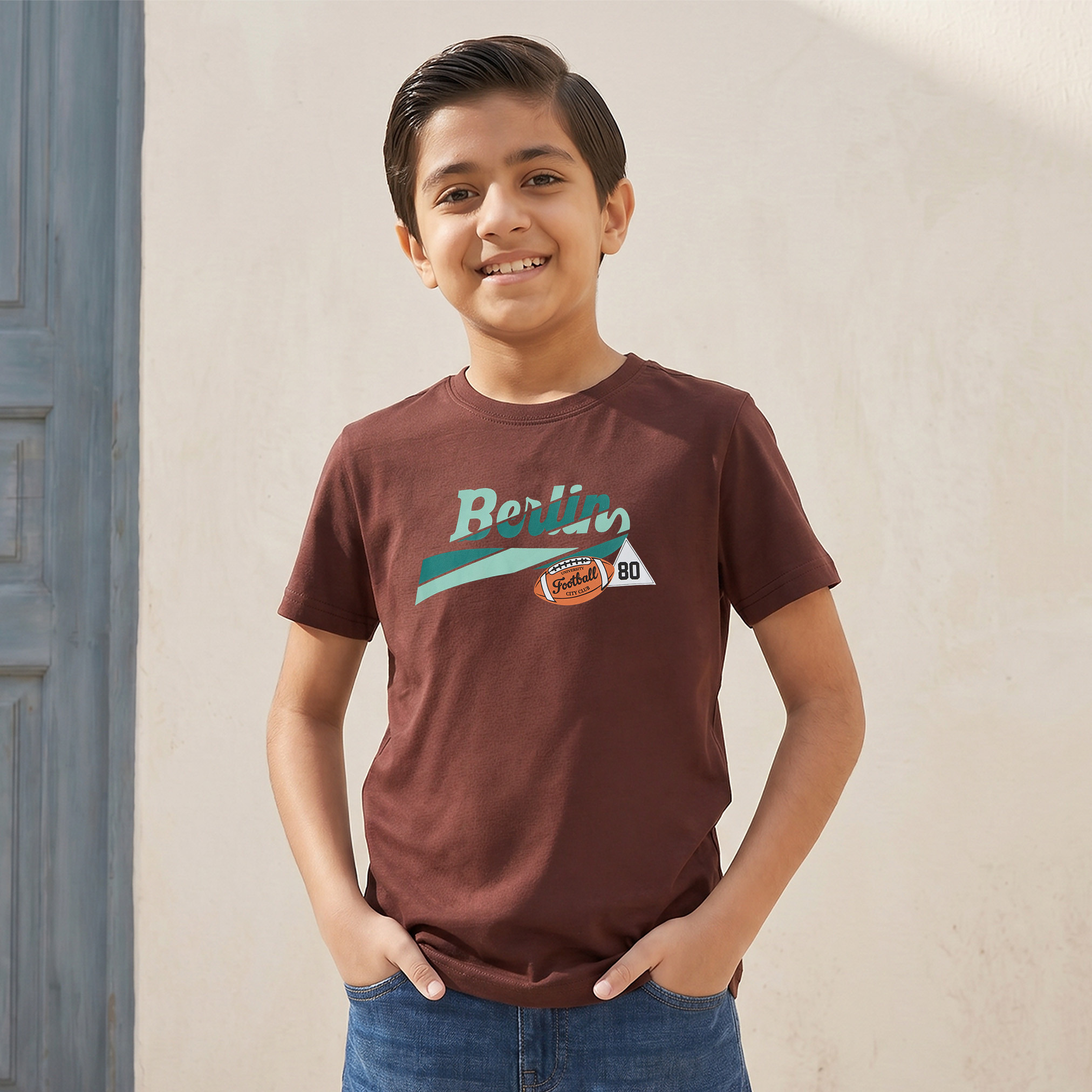 Juniors Crew Neck Short Sleeves T-shirt with Skateboard Print-boys-clothing-tshirtsandpolos-image-1