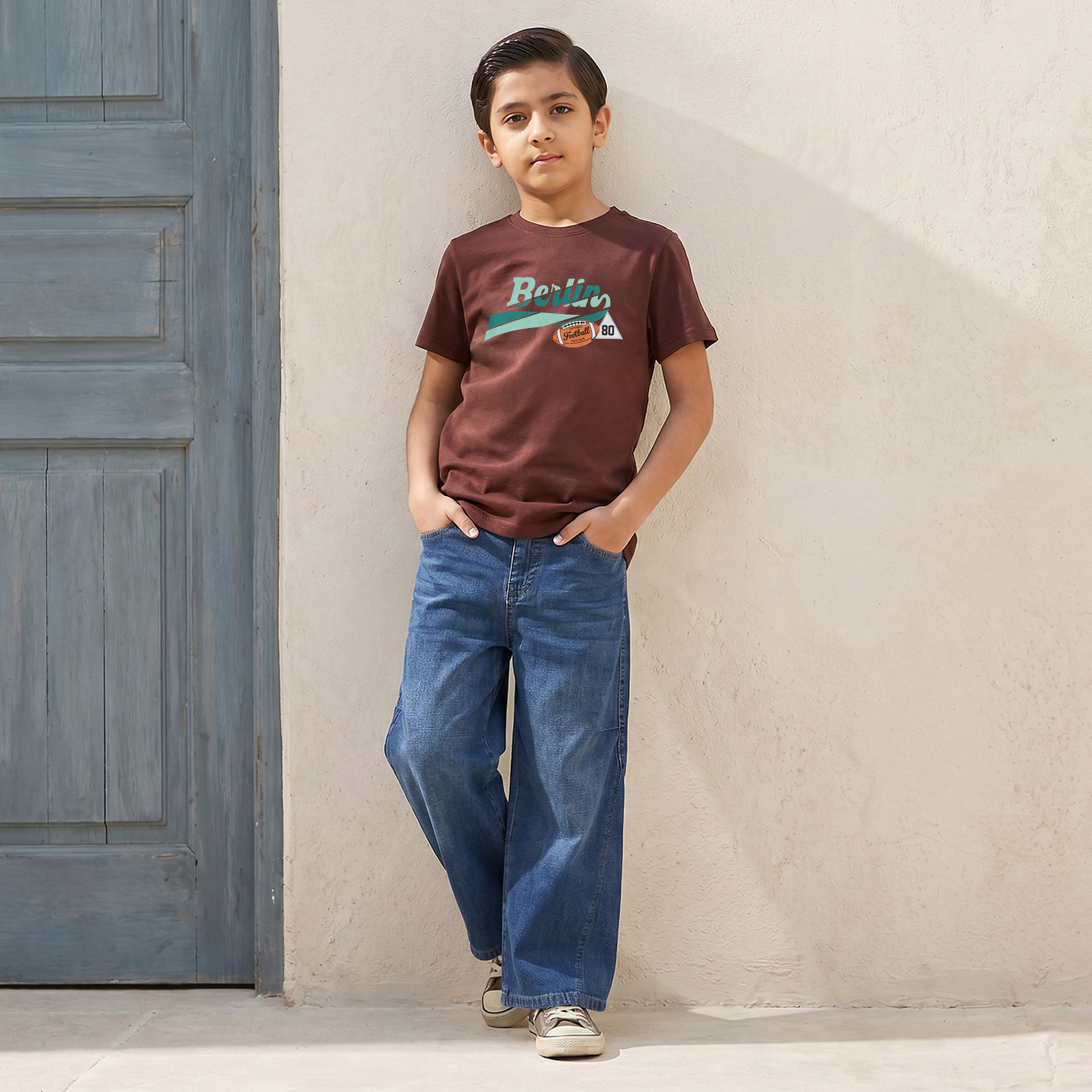 Juniors Crew Neck Short Sleeves T-shirt with Skateboard Print-boys-clothing-tshirtsandpolos-image-2
