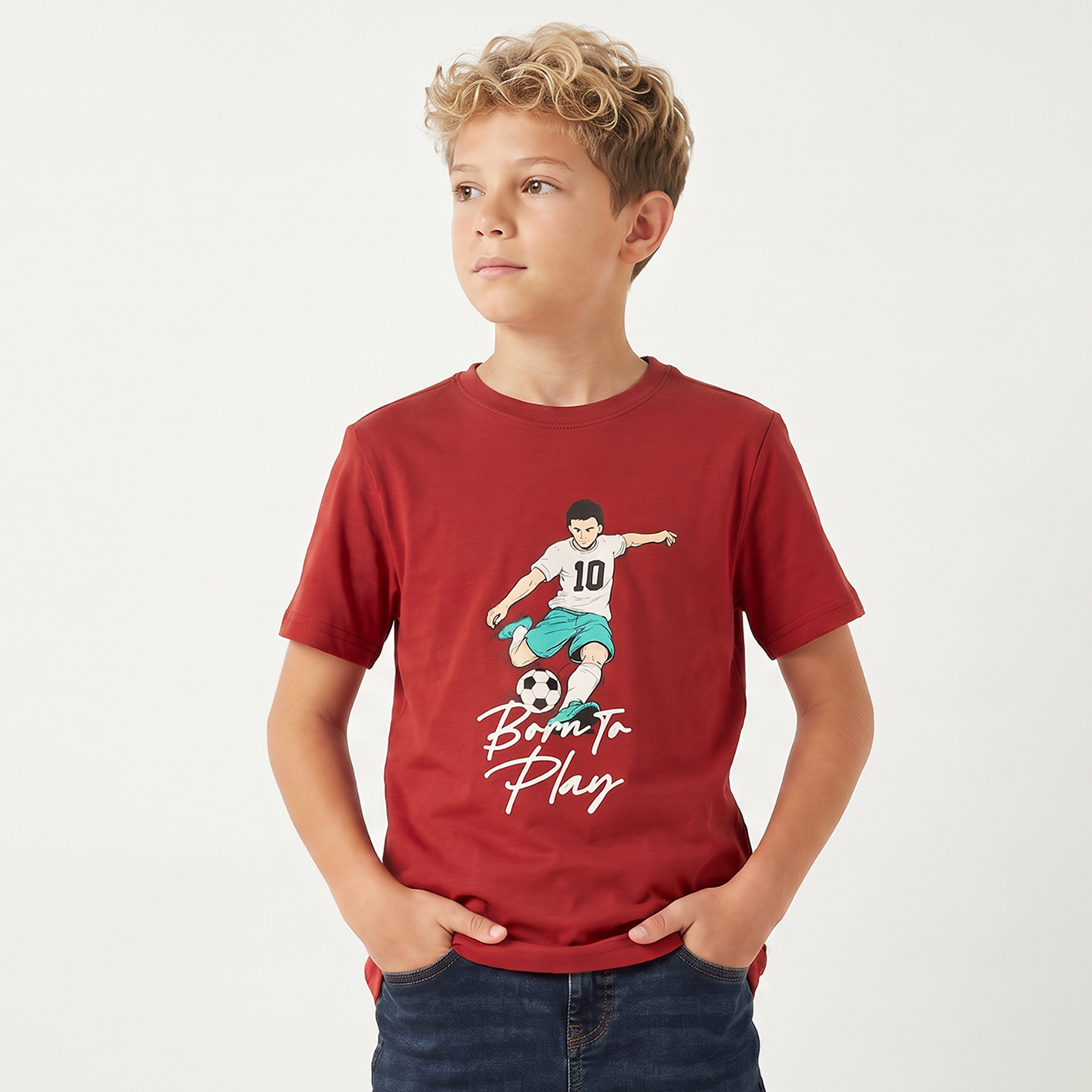 Juniors Crew Neck Short Sleeves T-shirt with Skateboard Print-boys-clothing-tshirtsandpolos-image-1