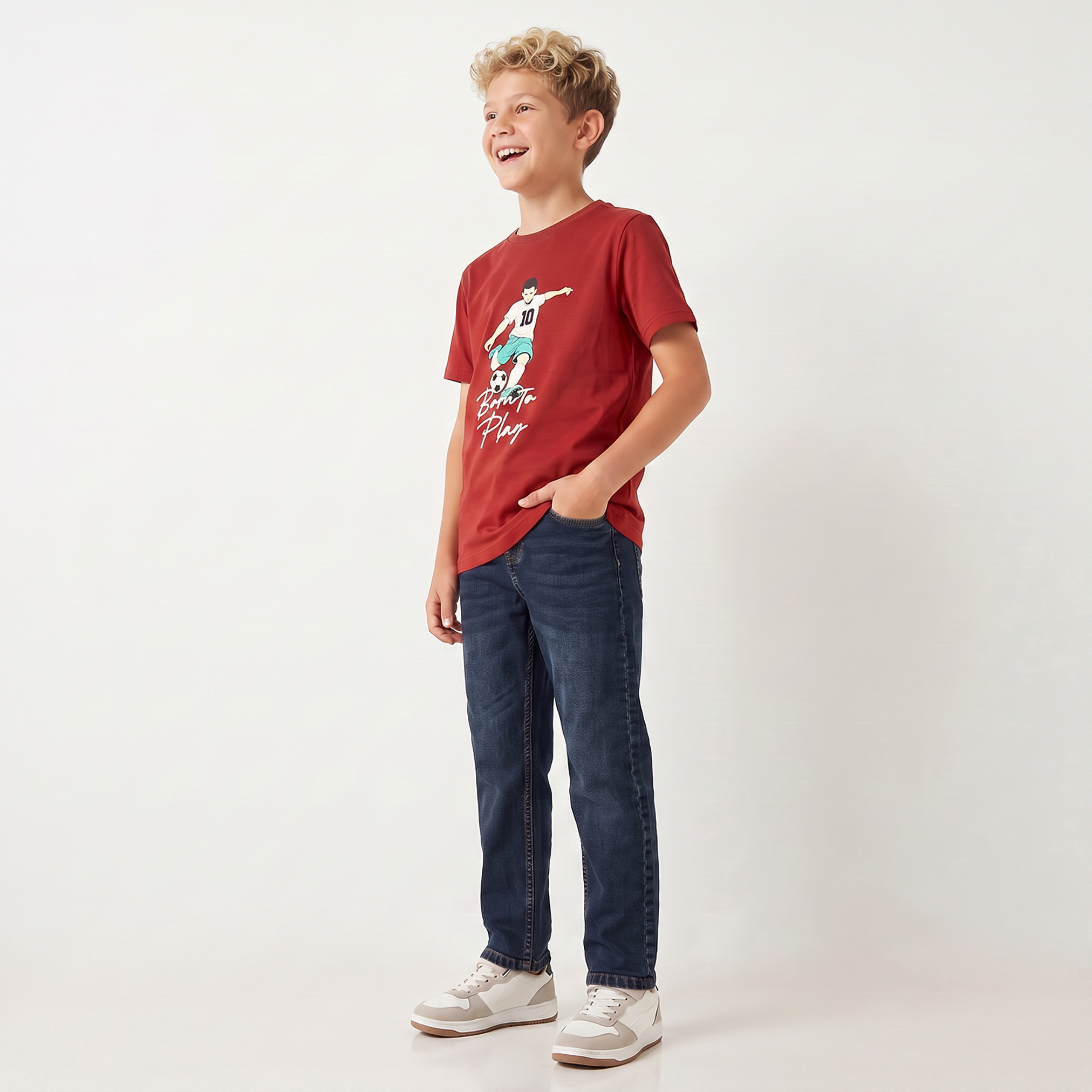 Juniors Crew Neck Short Sleeves T-shirt with Skateboard Print-boys-clothing-tshirtsandpolos-image-2