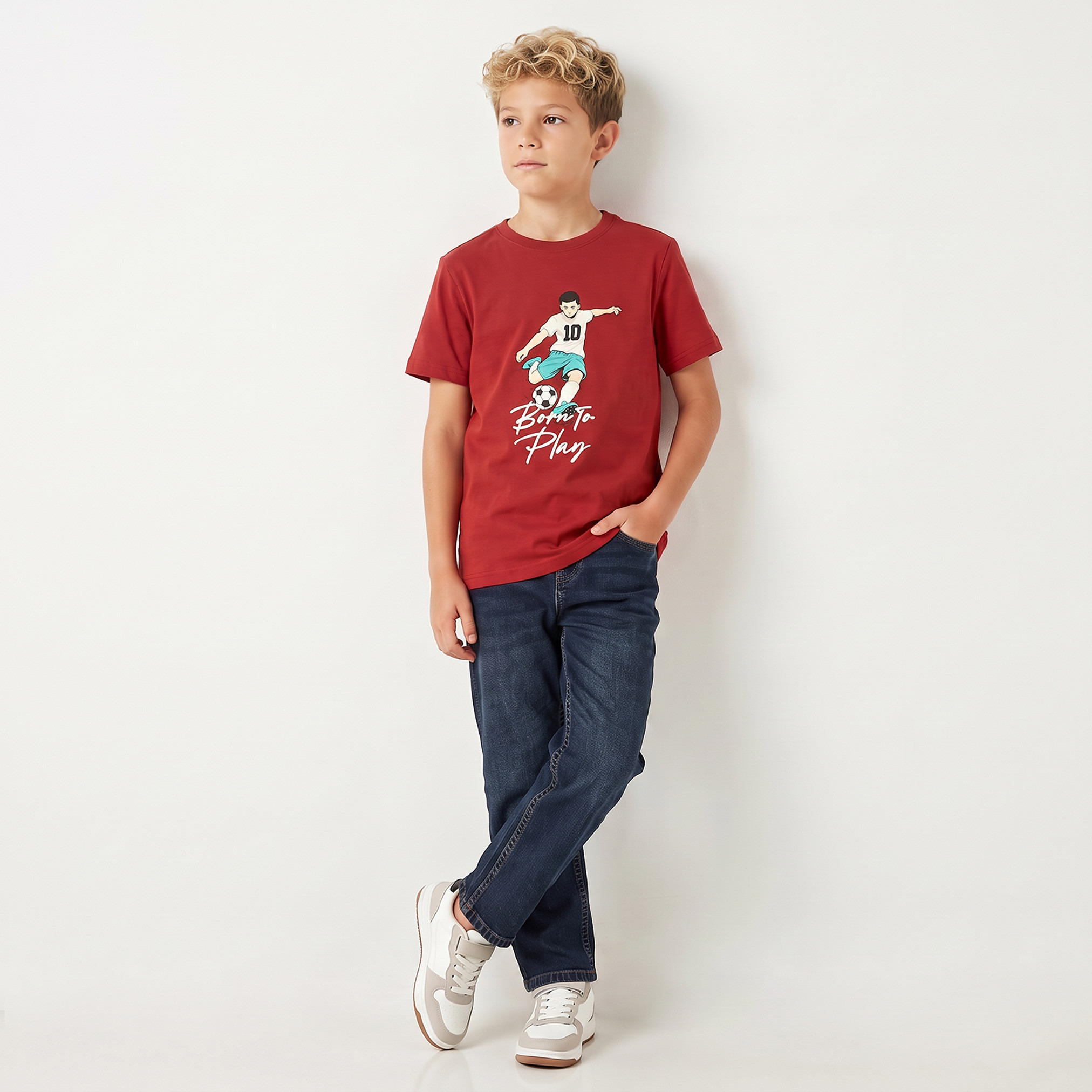 Juniors Crew Neck Short Sleeves T-shirt with Skateboard Print-boys-clothing-tshirtsandpolos-image-4