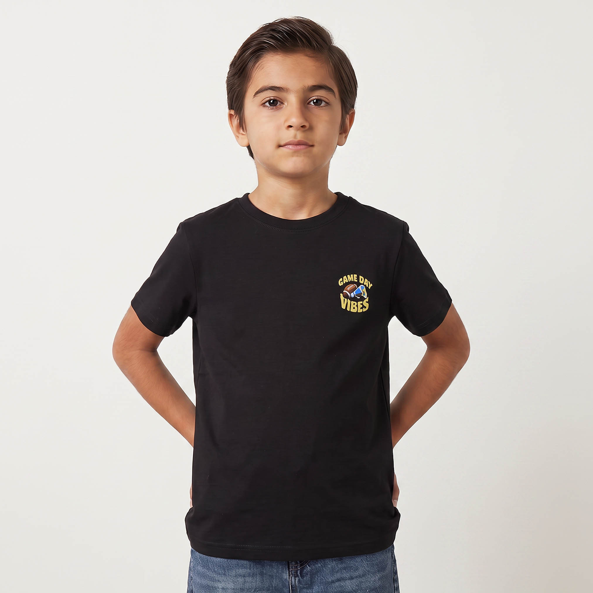 Juniors Crew Neck Short Sleeves T-shirt with Gaming Print-boys-clothing-tshirtsandpolos-image-1