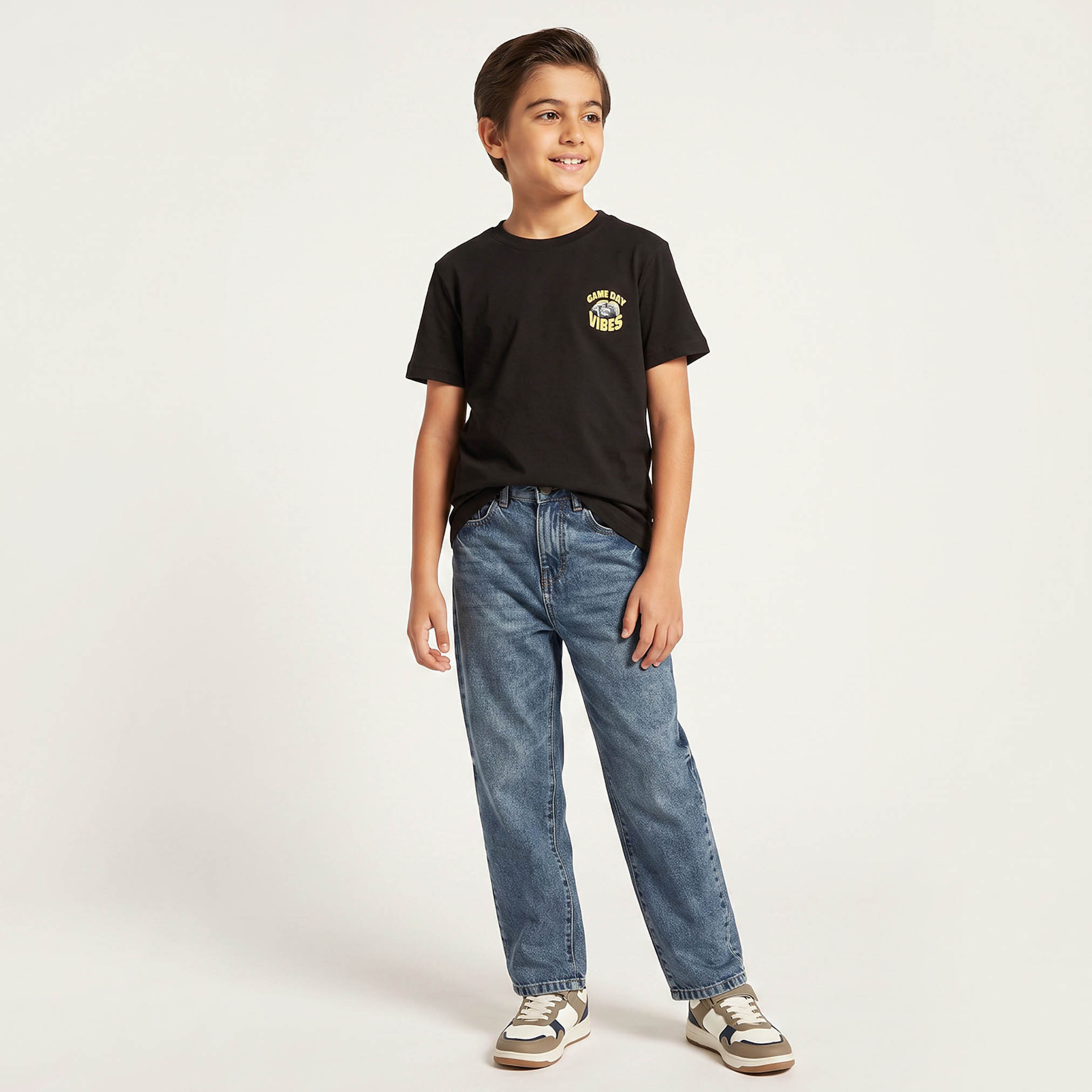 Juniors Crew Neck Short Sleeves T-shirt with Gaming Print-boys-clothing-tshirtsandpolos-image-3