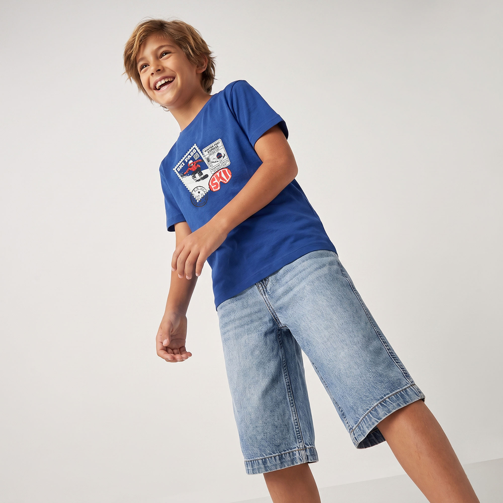 Juniors Crew Neck Short Sleeves T-shirt with Ski Print-boys-clothing-tshirtsandpolos-image-5