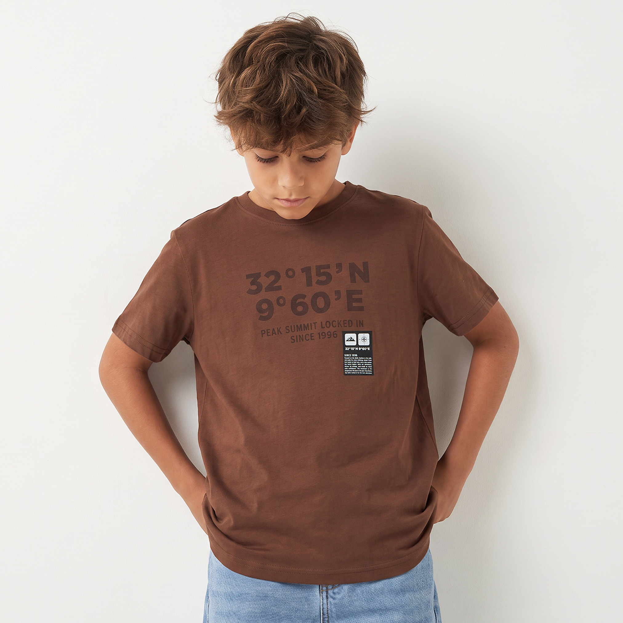 Juniors Crew Neck Short Sleeves T-shirt with Graphic Print-boys-clothing-tshirtsandpolos-image-1