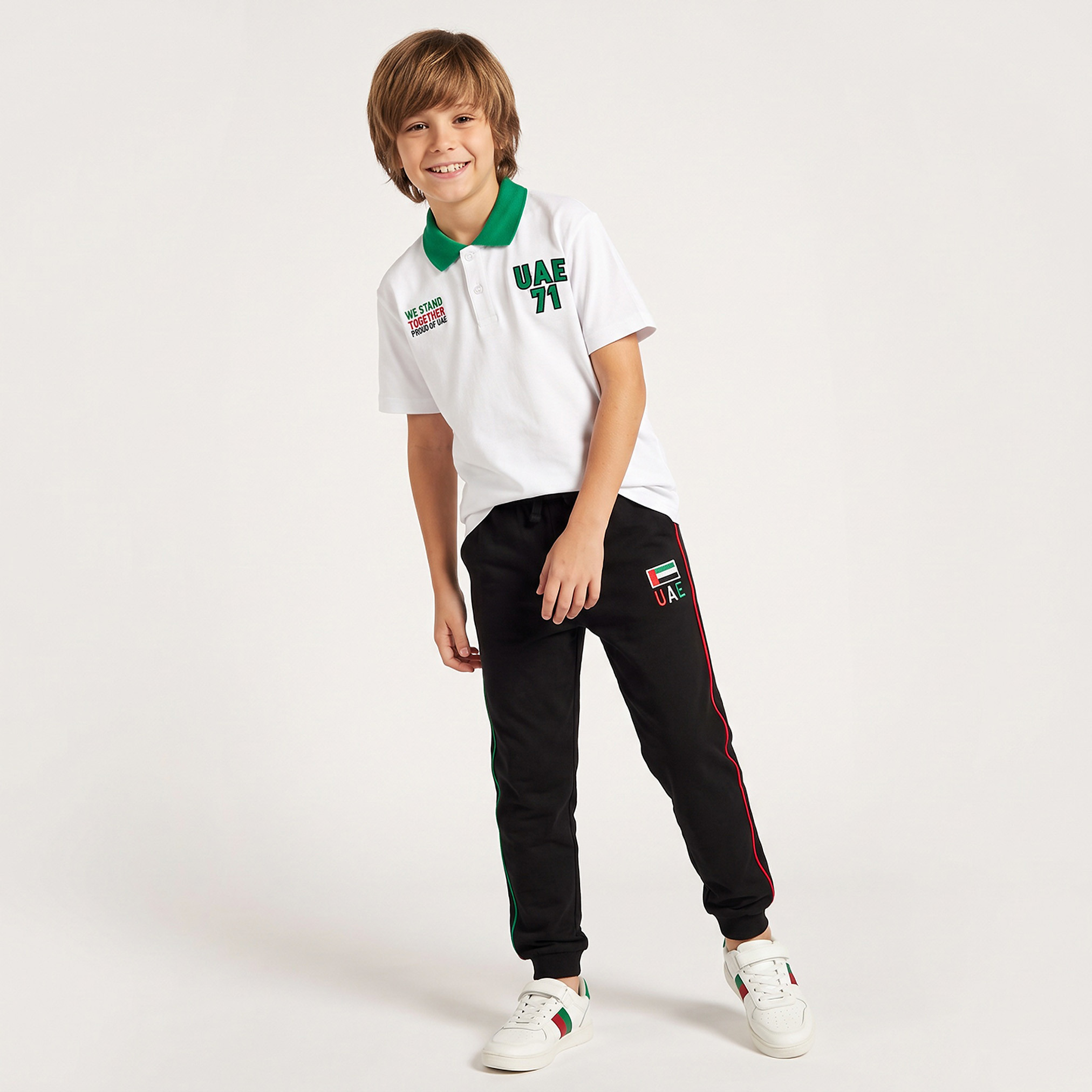 Juniors Collared Short Sleeves Polo T-shirt with UAE National Day Embroidery-boys-clothing-tshirtsandpolos-image-2