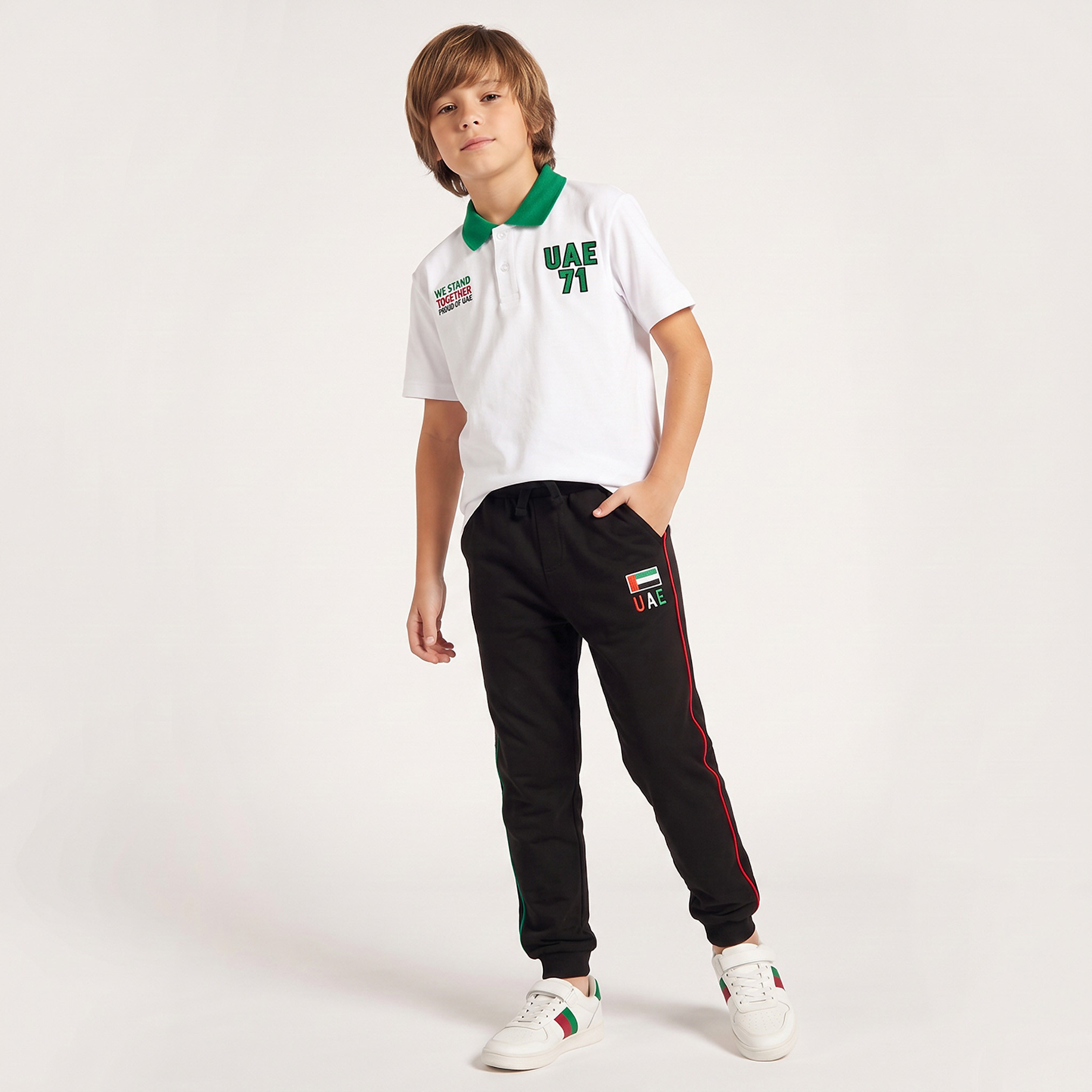 Juniors Collared Short Sleeves Polo T-shirt with UAE National Day Embroidery-boys-clothing-tshirtsandpolos-image-5