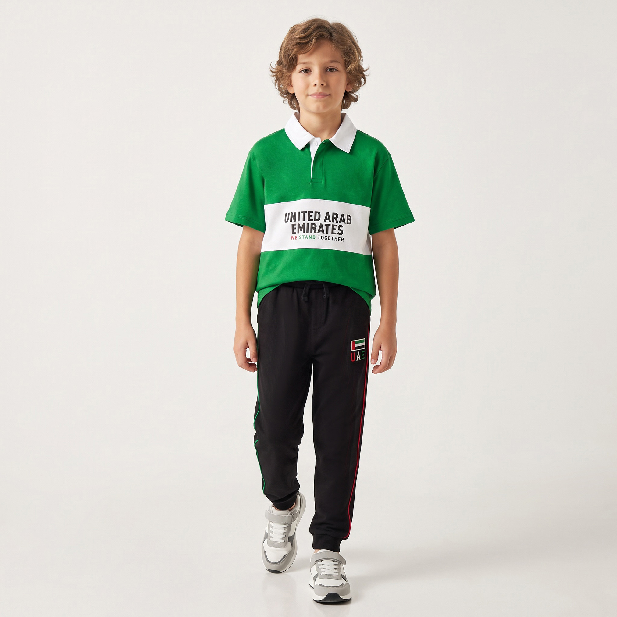 Juniors Collared Short Sleeves Polo T-shirt with UAE National Day Print-boys-clothing-tshirtsandpolos-image-5